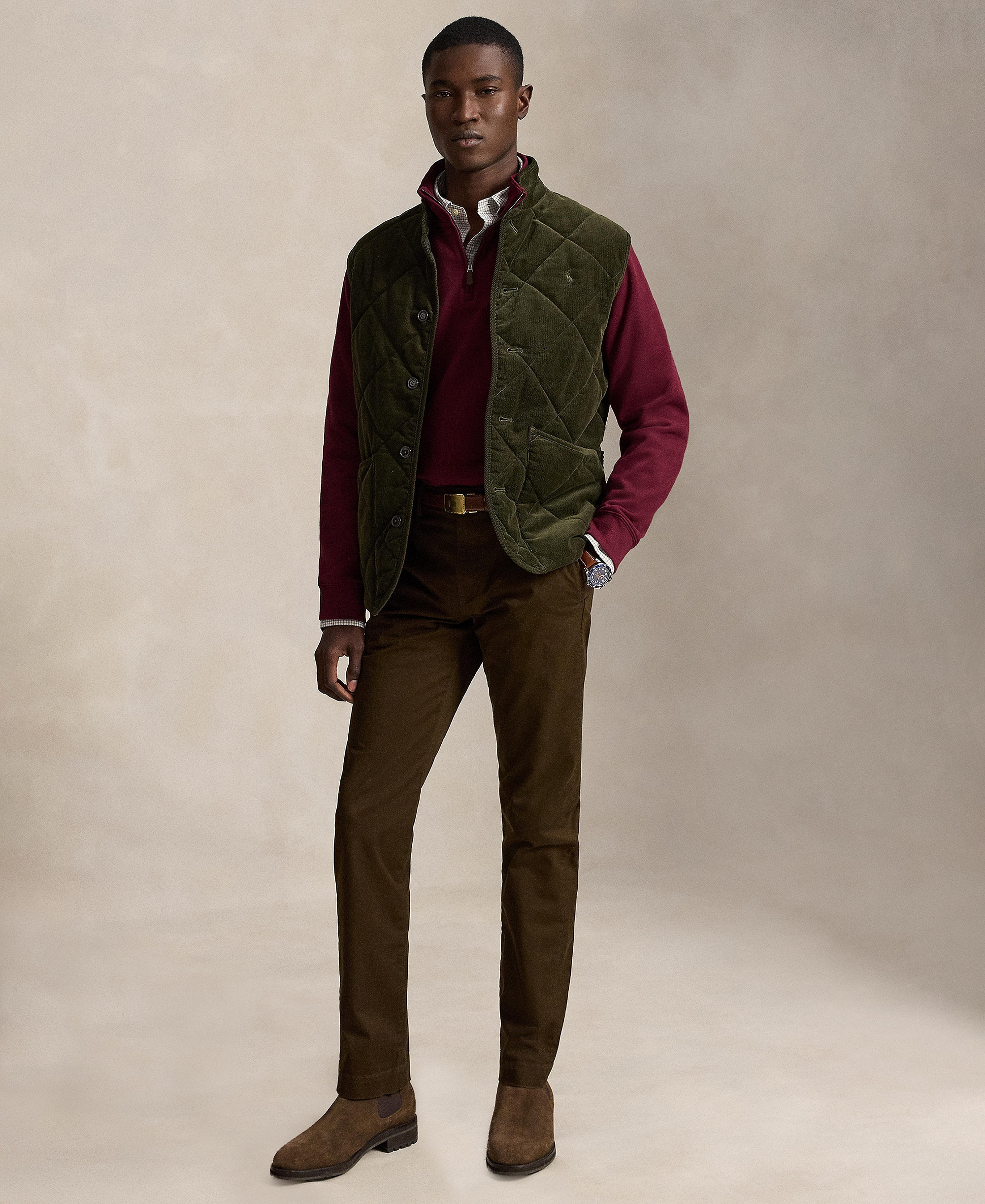 Polo Ralph Lauren Men's Straight-Fit Stretch Chino Pants - Dark Brown