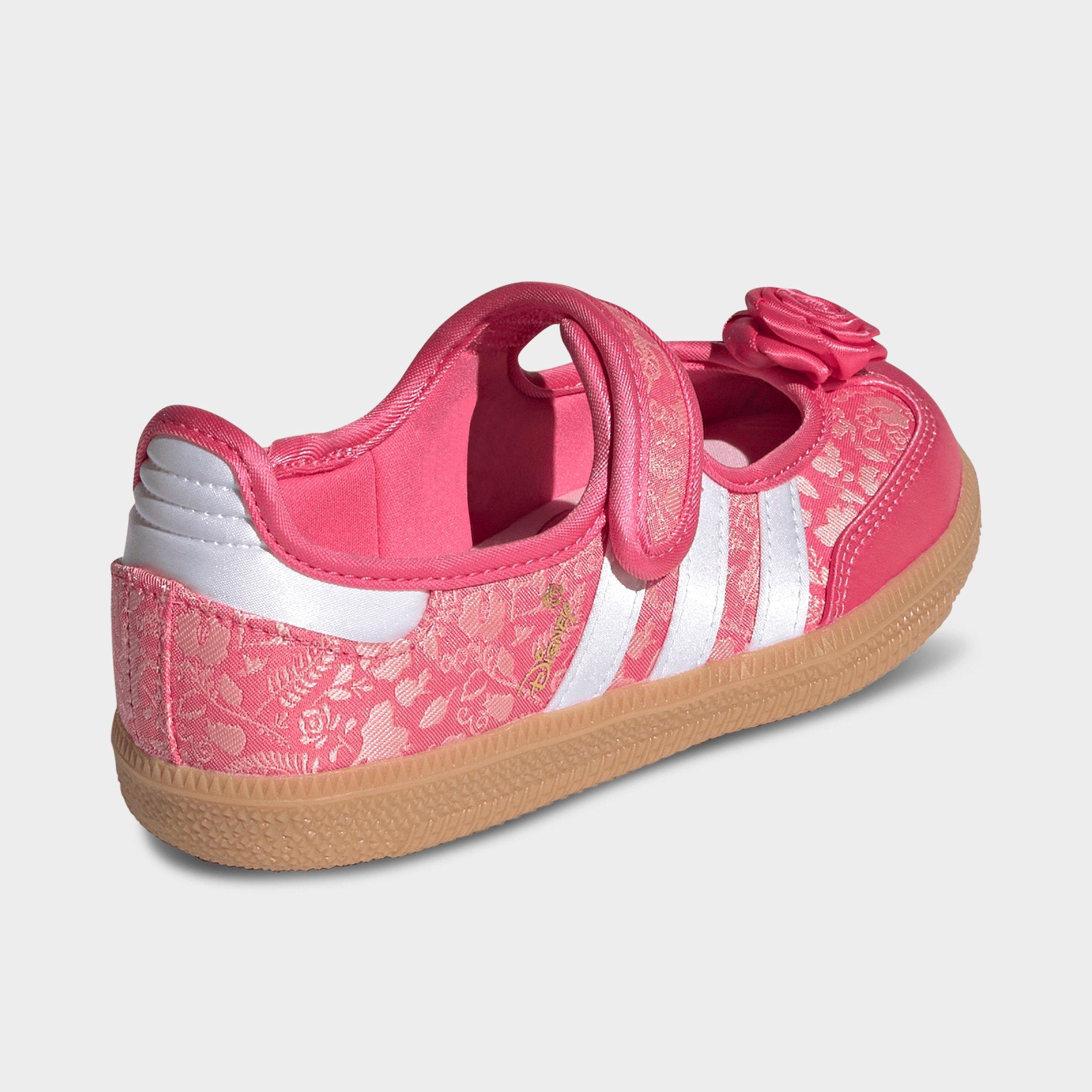 Girls' Little Kids' adidas Originals Samba Jane Casual Shoes - Pink/White-B/Gum - Back view