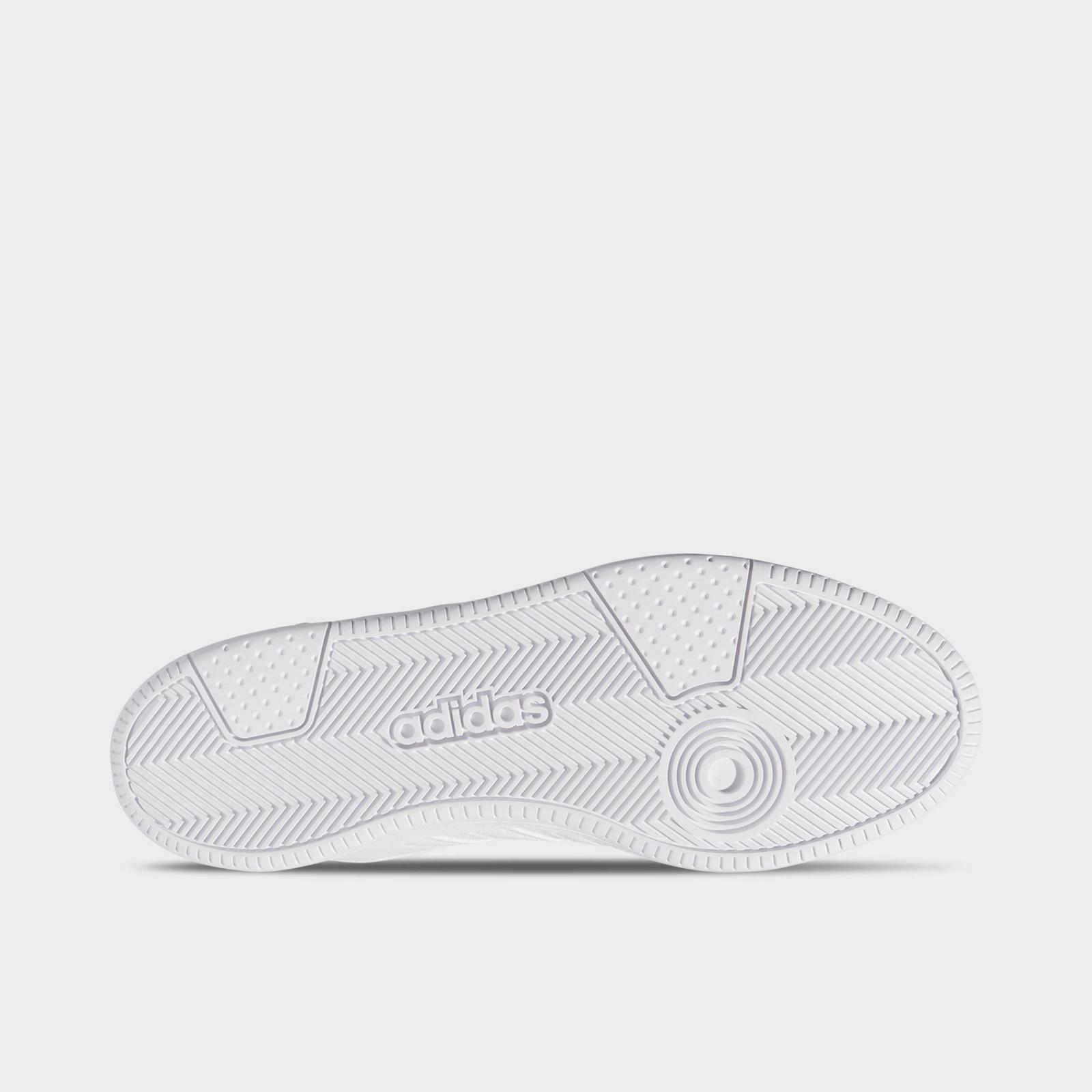 Men's adidas Hoops Classic Mid Casual Shoes - Cloud White/Cloud White/Grey - view 6