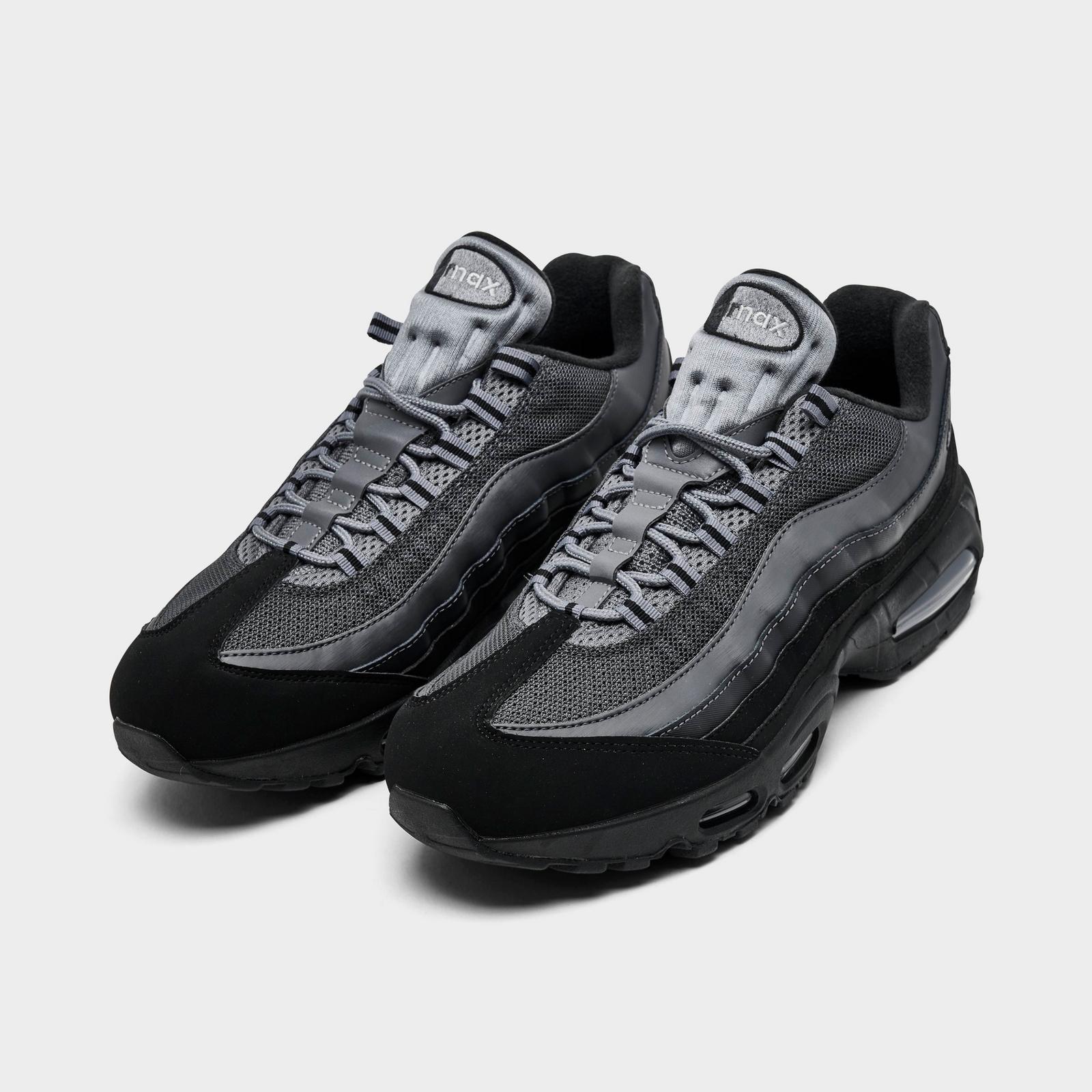 Men's Nike Air Max 95 Big Bubble Casual Shoes - Black/Lime Blast/Anthracite/Metallic Silver