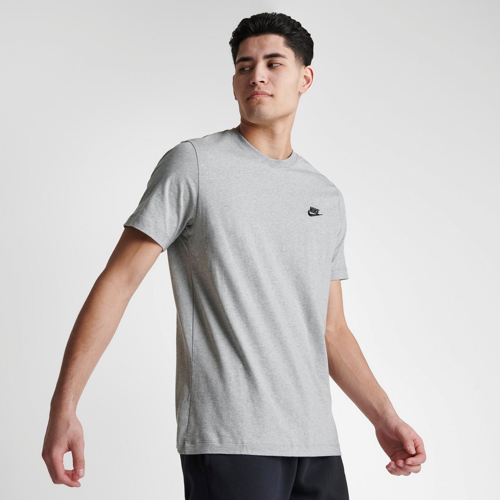 Nike Sportswear Club T-Shirt - Dark Grey Heather/Black