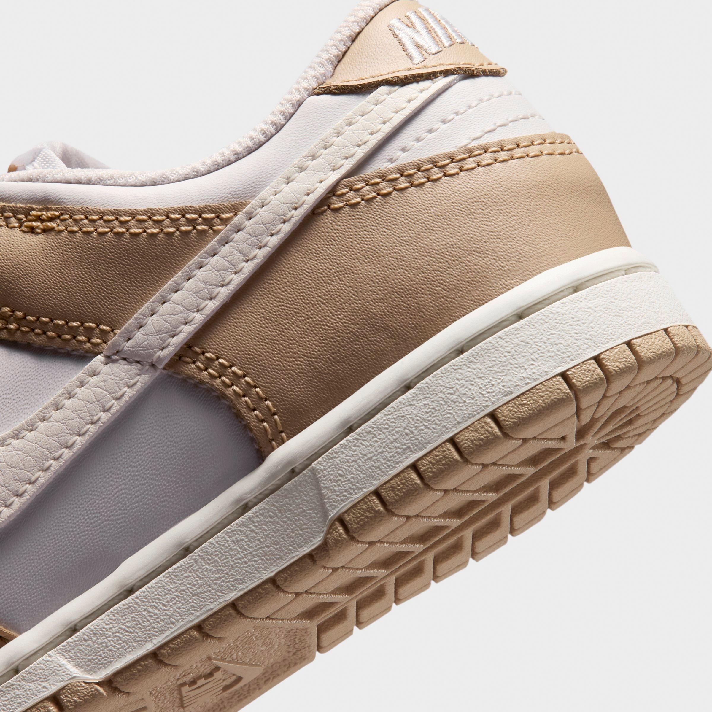 Little Kids' Nithtke Dunk Low Casual Shoes - Part 1 - Linen/Platinum Tint/Sail - Detail shot