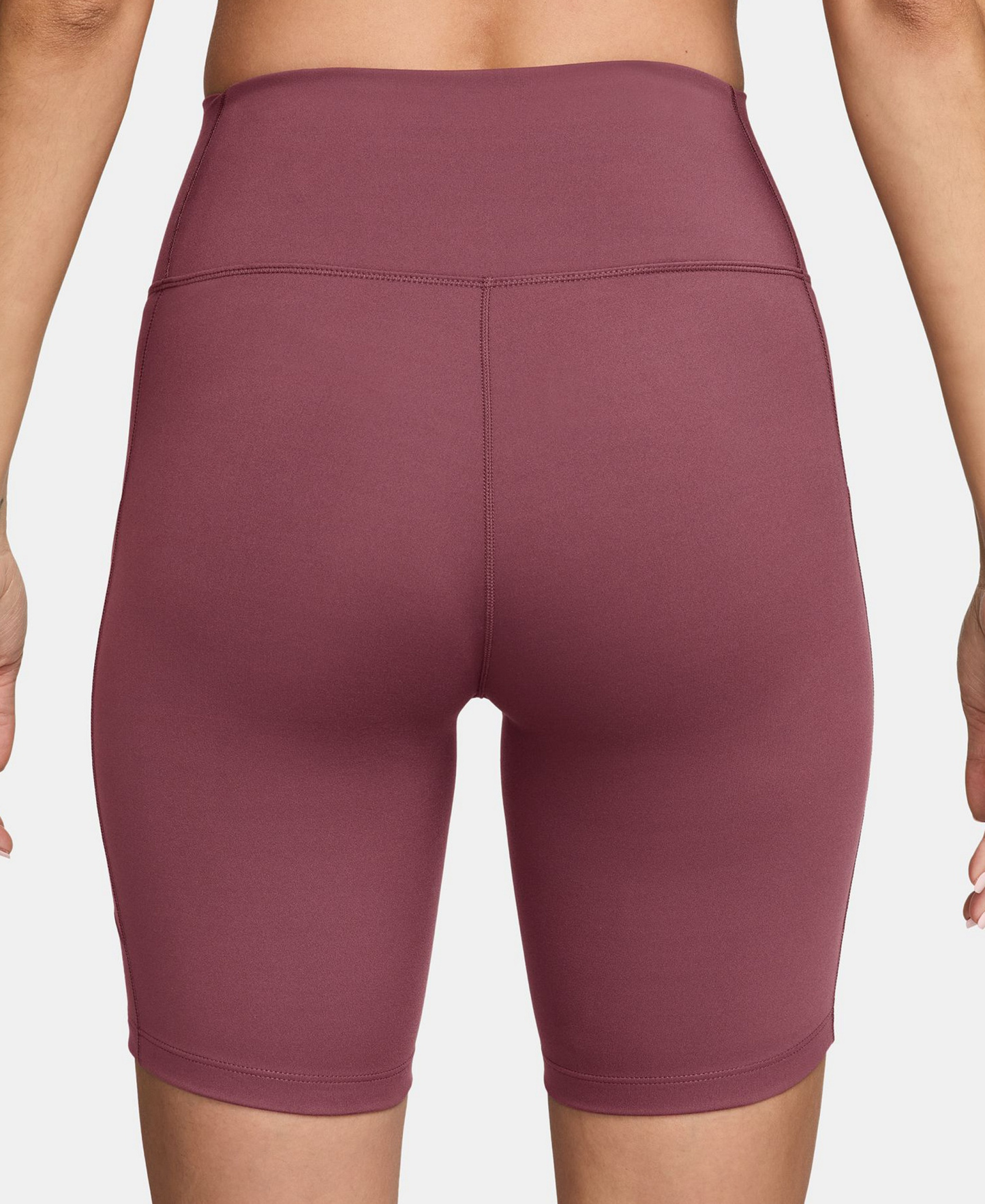 Nike Women's One High-Waisted Side-Pocket 8" Bike Shorts - Pink Smoke/White