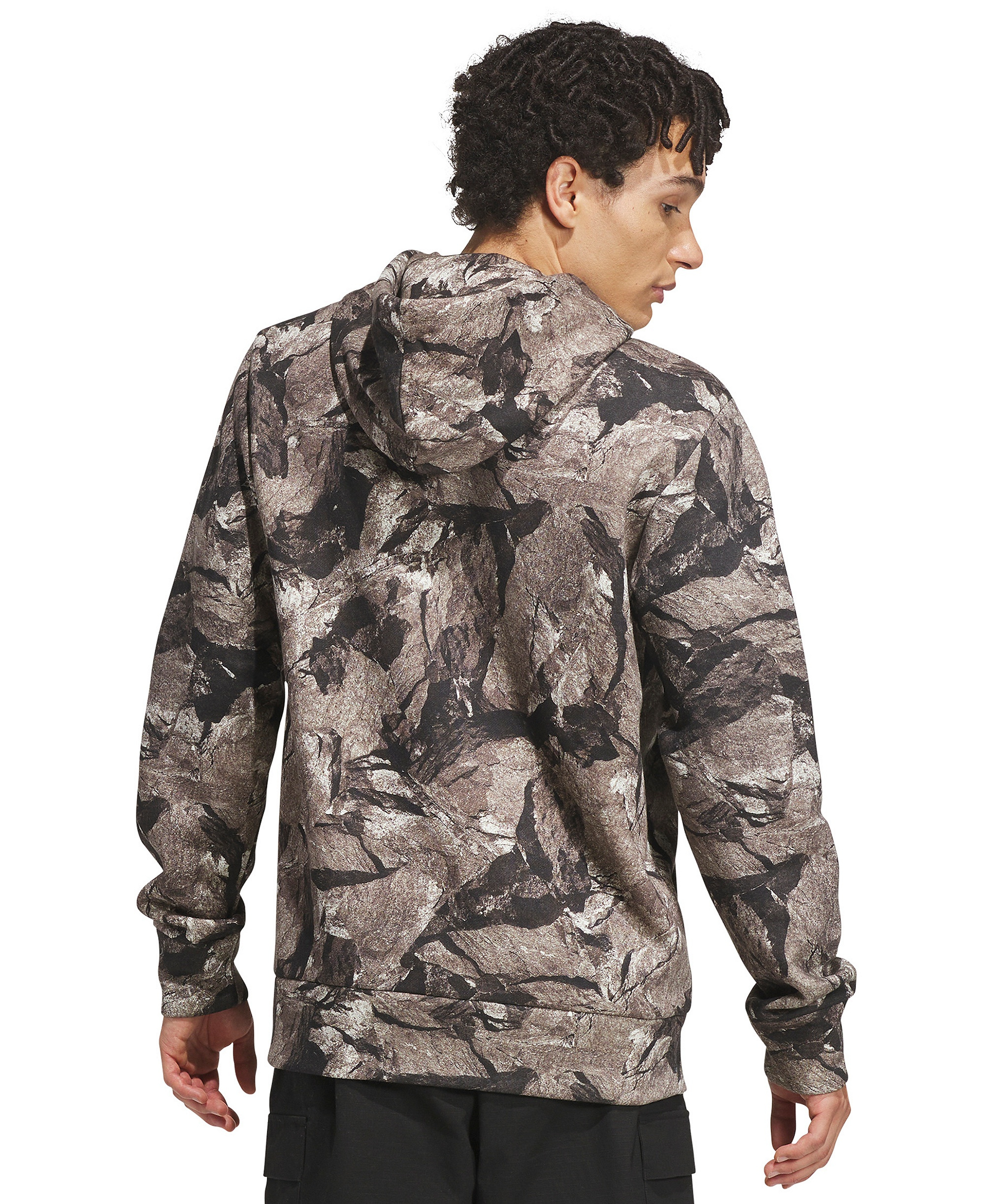 adidas Men's Rock Camo Graphic Pullover Hoodie - Silver Pebble