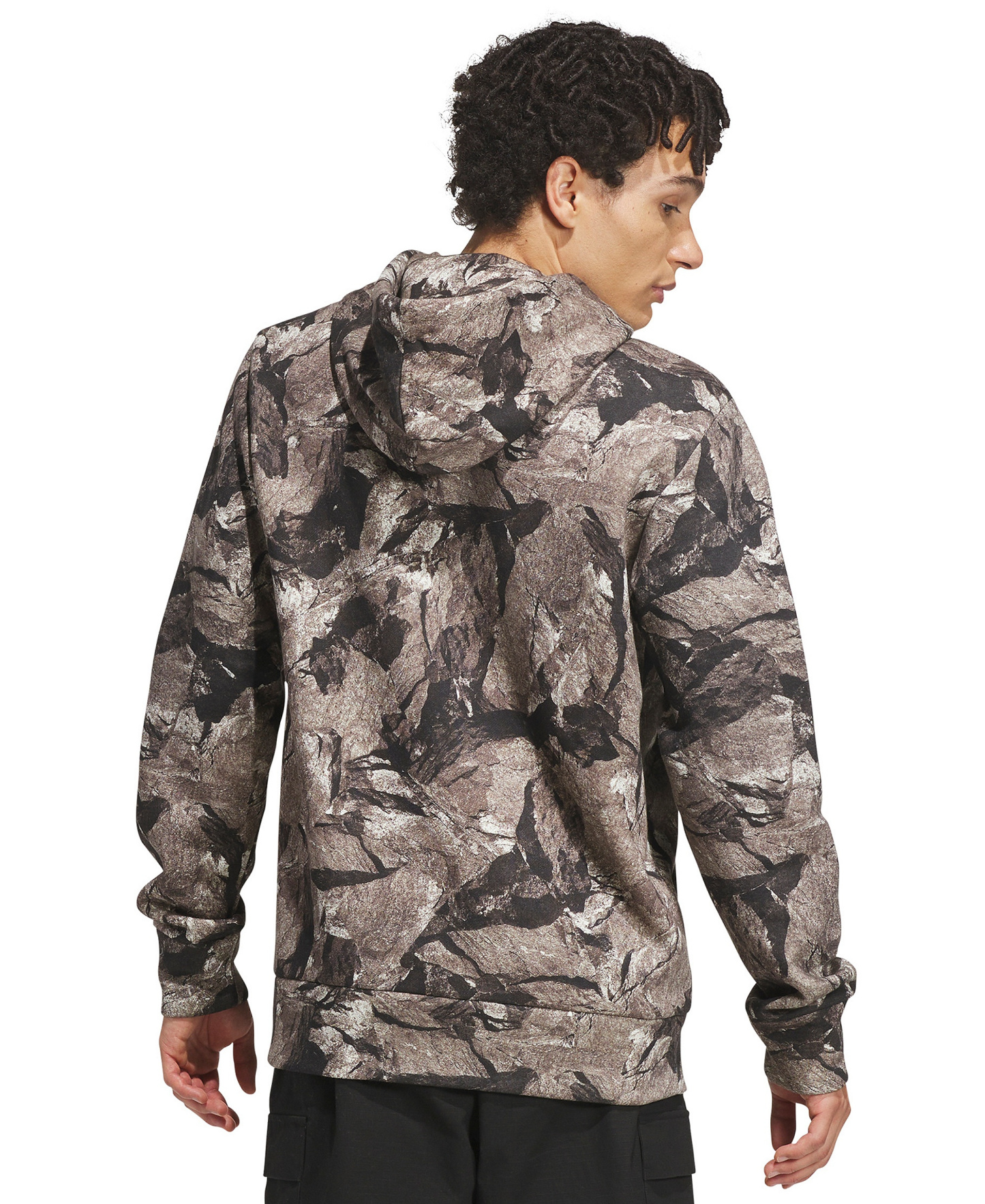 adidas Men's Rock Camo Graphic Pullover Hoodie - Silver Pebble
