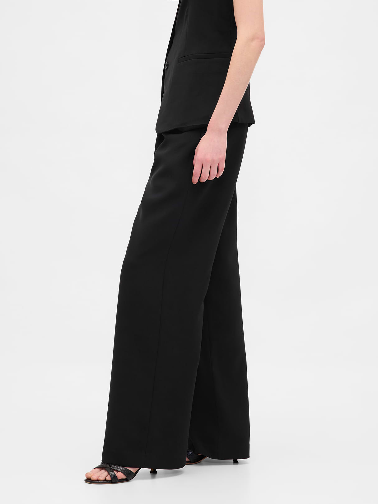 365 High Rise Pleated Trousers - Black