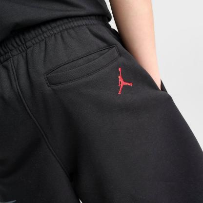 Big Kids' Air Jordan Swoosh Fleece Shorts - Black - view 6