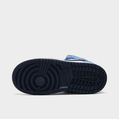 Kids' Toddler Air Jordan Retro 1 Mid Casual Shoes - University Blue/White/Sail/Midnight Navy - view 6
