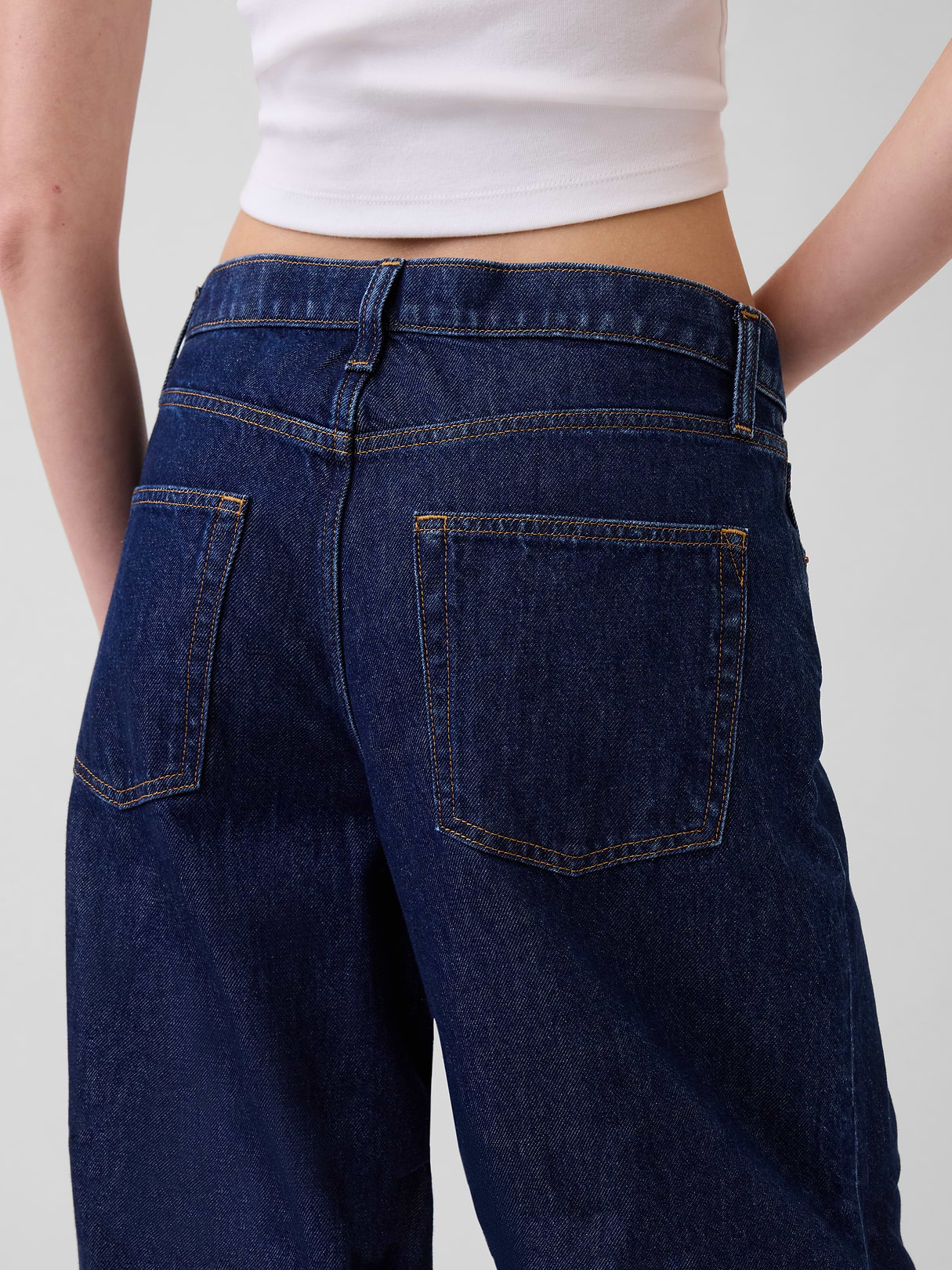 Low Slung Extra Baggy Jeans - Dark rinse
