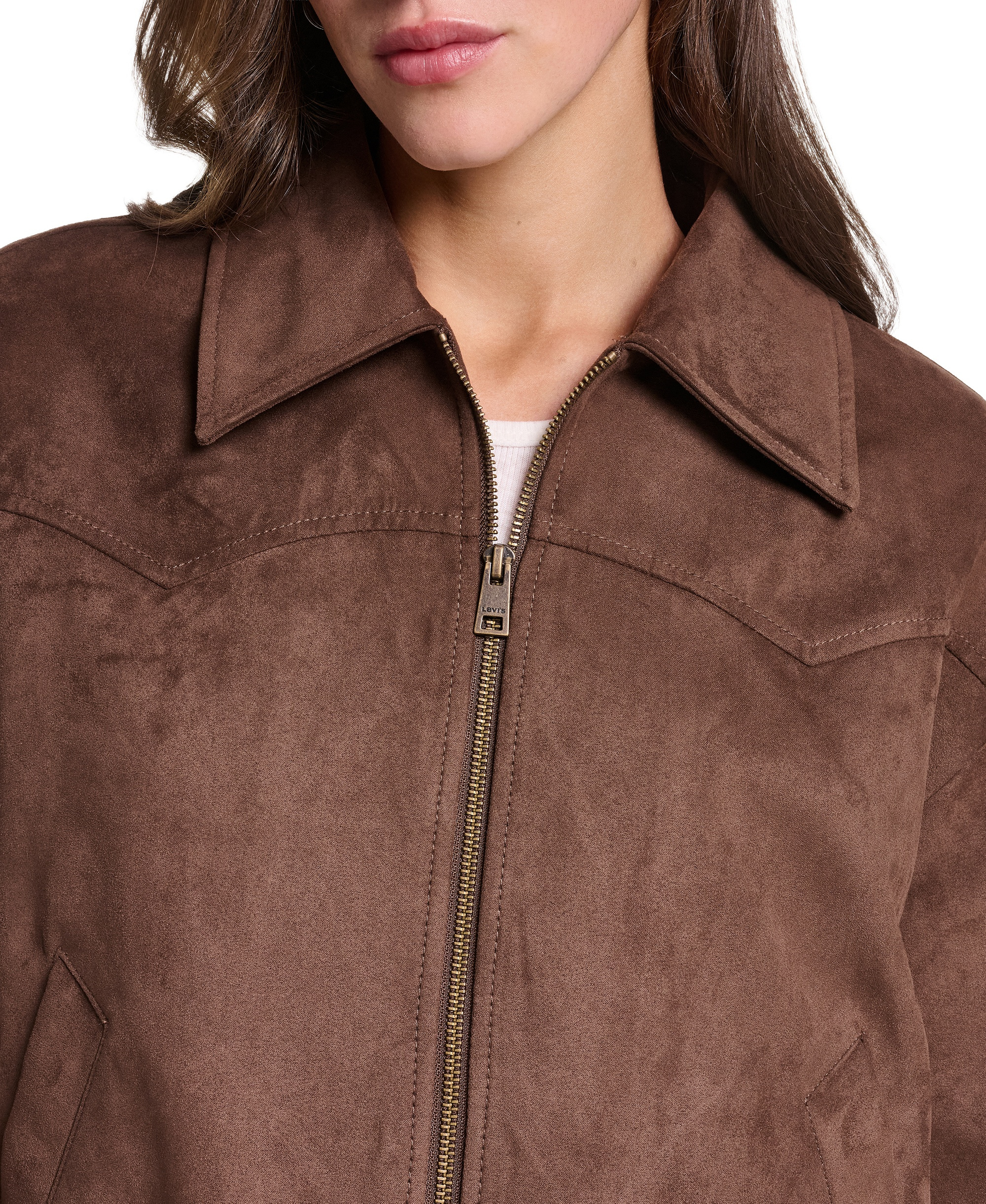 Levi's Women's Western Yoke Bubble Hem Jacket - Maple