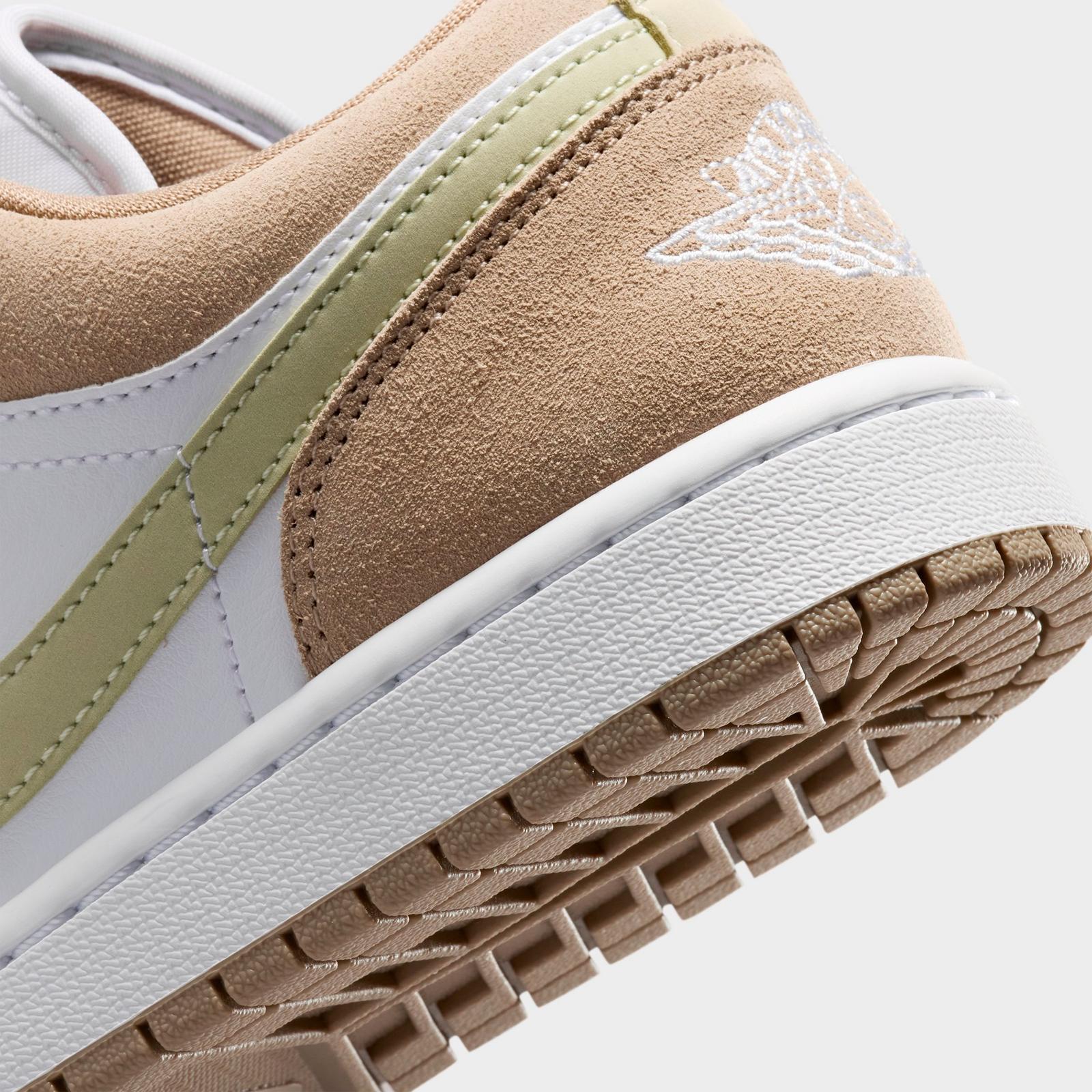 Women's Air Jordan Retro 1 Low Casual Shoes - Khaki/Olive Aura/Sail/White - view 3