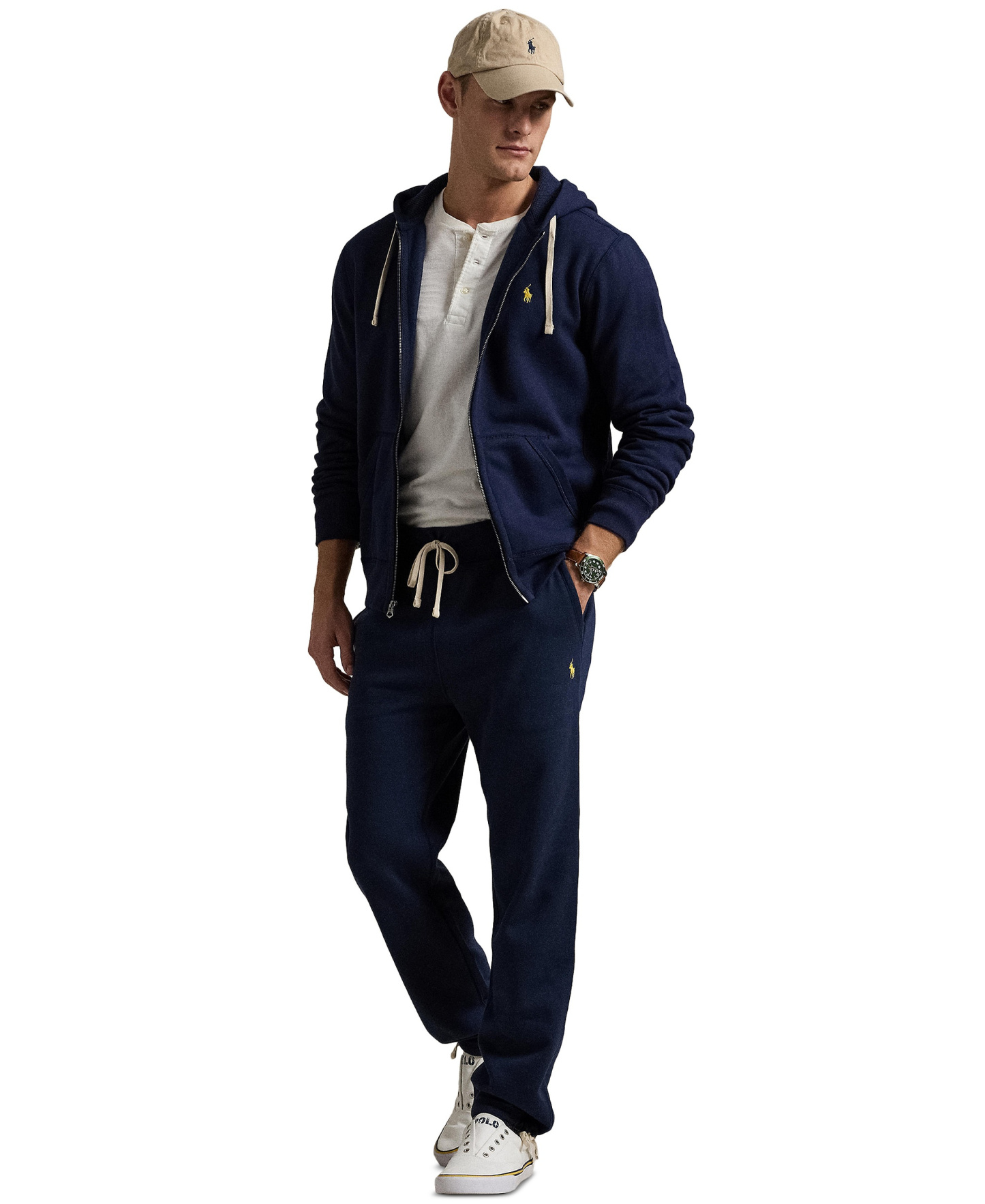 Polo Ralph Lauren Men's Signature Fleece Hoodie - Cruise Navy