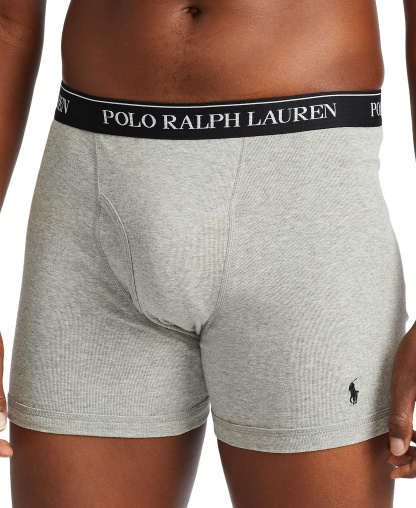 Polo Ralph Lauren Men's 3-Pack Classic Cotton Boxer Briefs - Andover / Madison / Black