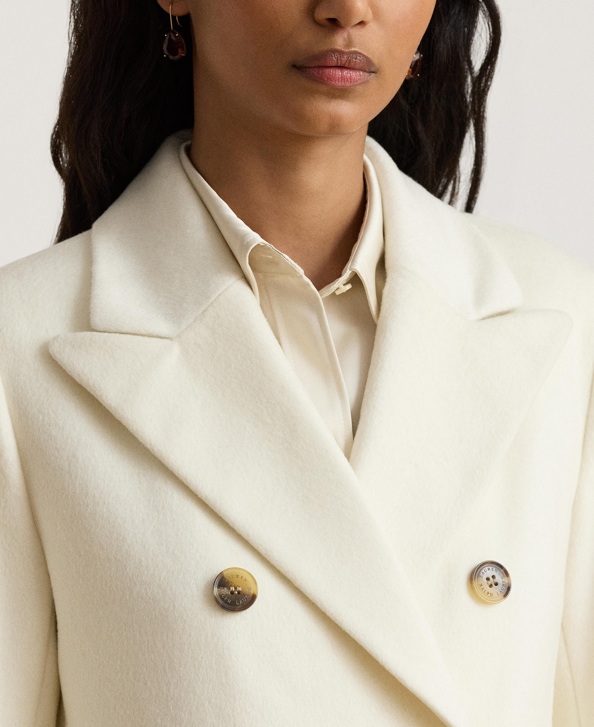 Lauren Ralph Lauren Women's Maxi Wool-Blend Coat - Moda Cream