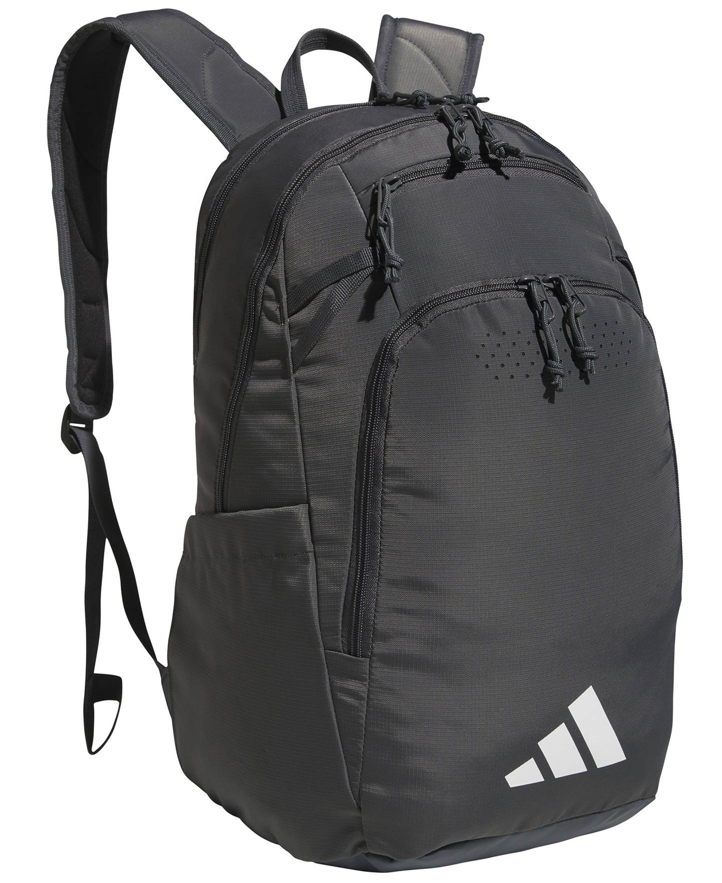 adidas Men's Multiple Zippered Pockets Backpack Messenger - Team Dark Gray