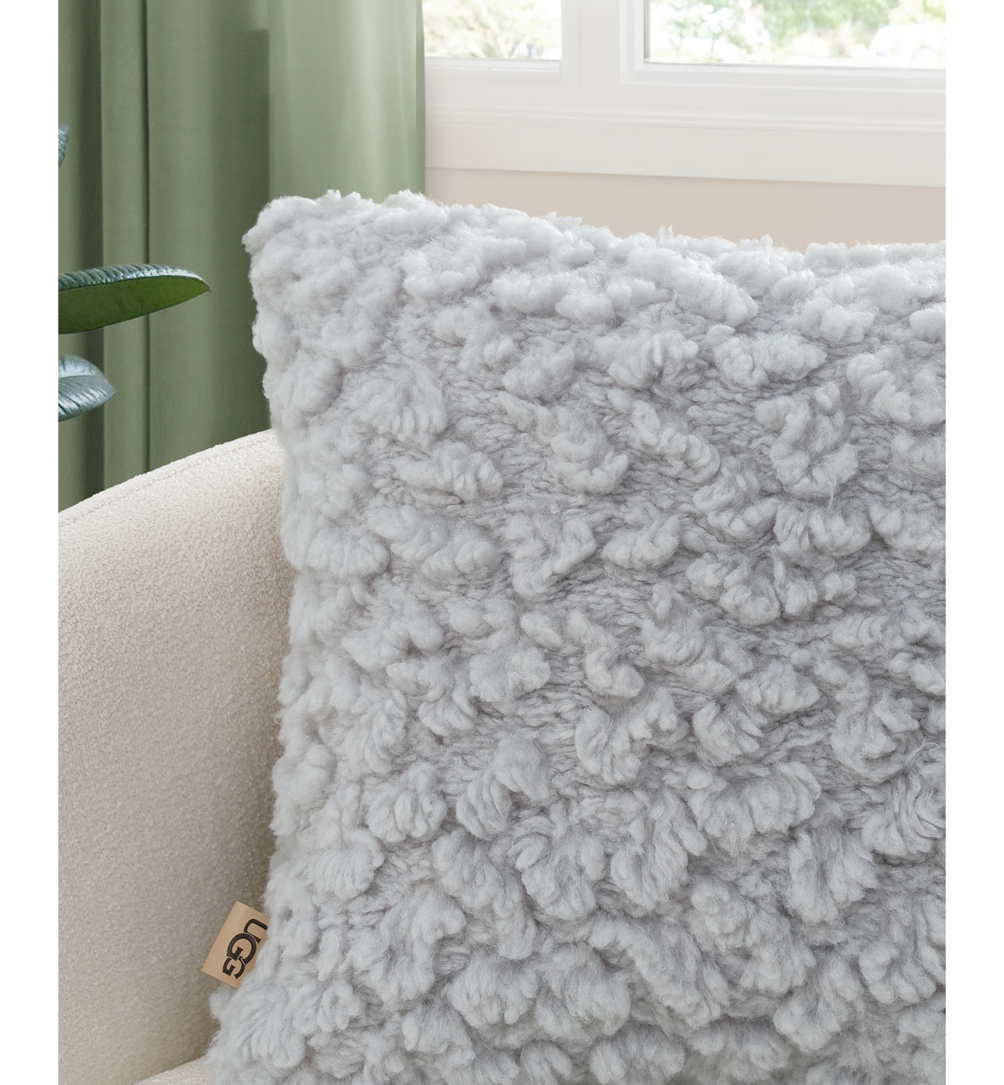 UGG® Shira Textured Decorative Pillow, 20" x 20" - Stone