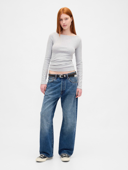 Modern Boatneck T-Shirt - Light heather grey