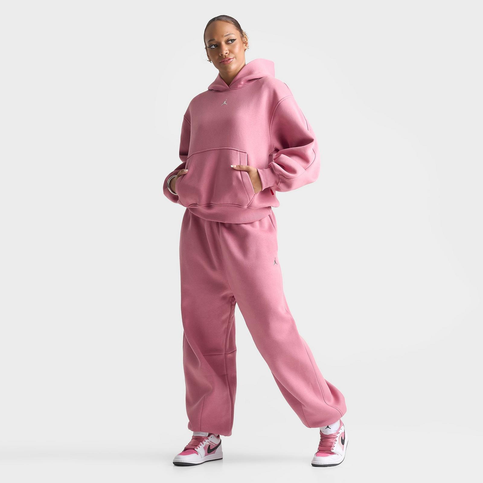 Women's Jordan Brooklyn Fleece Pullover Hoodie - Desert Berry - view 2