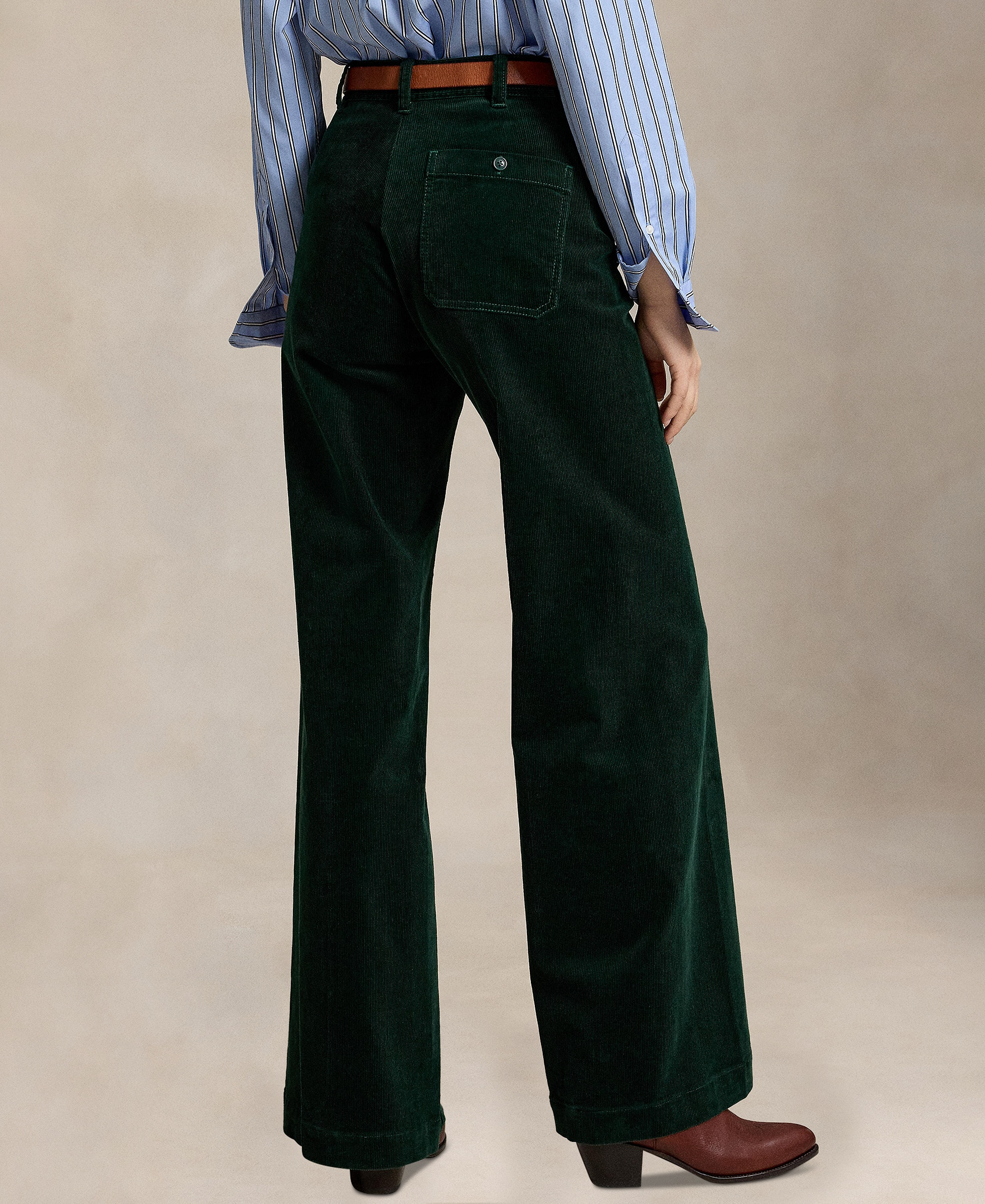 Polo Ralph Lauren Women's Beaton Corduroy Flared Pants - Green
