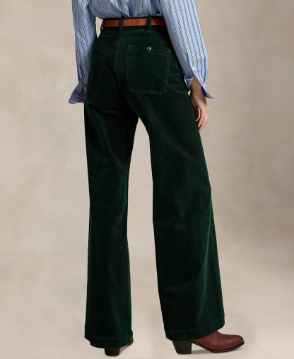 Polo Ralph Lauren Women's Beaton Corduroy Flared Pants - Green