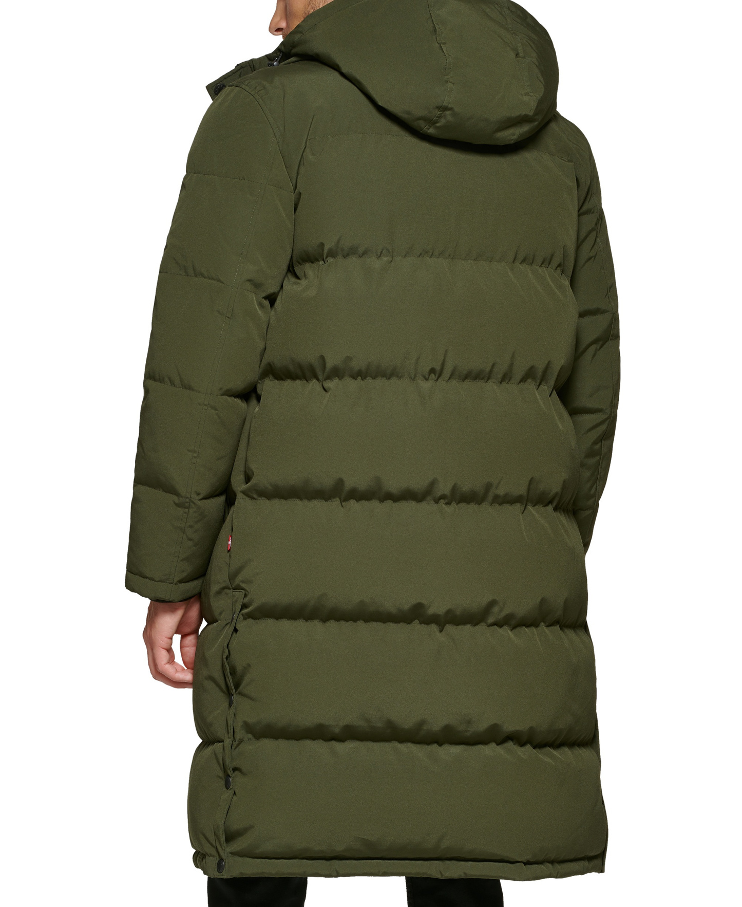 Levi's Men's Quilted Extra Long Parka Jacket - Olive