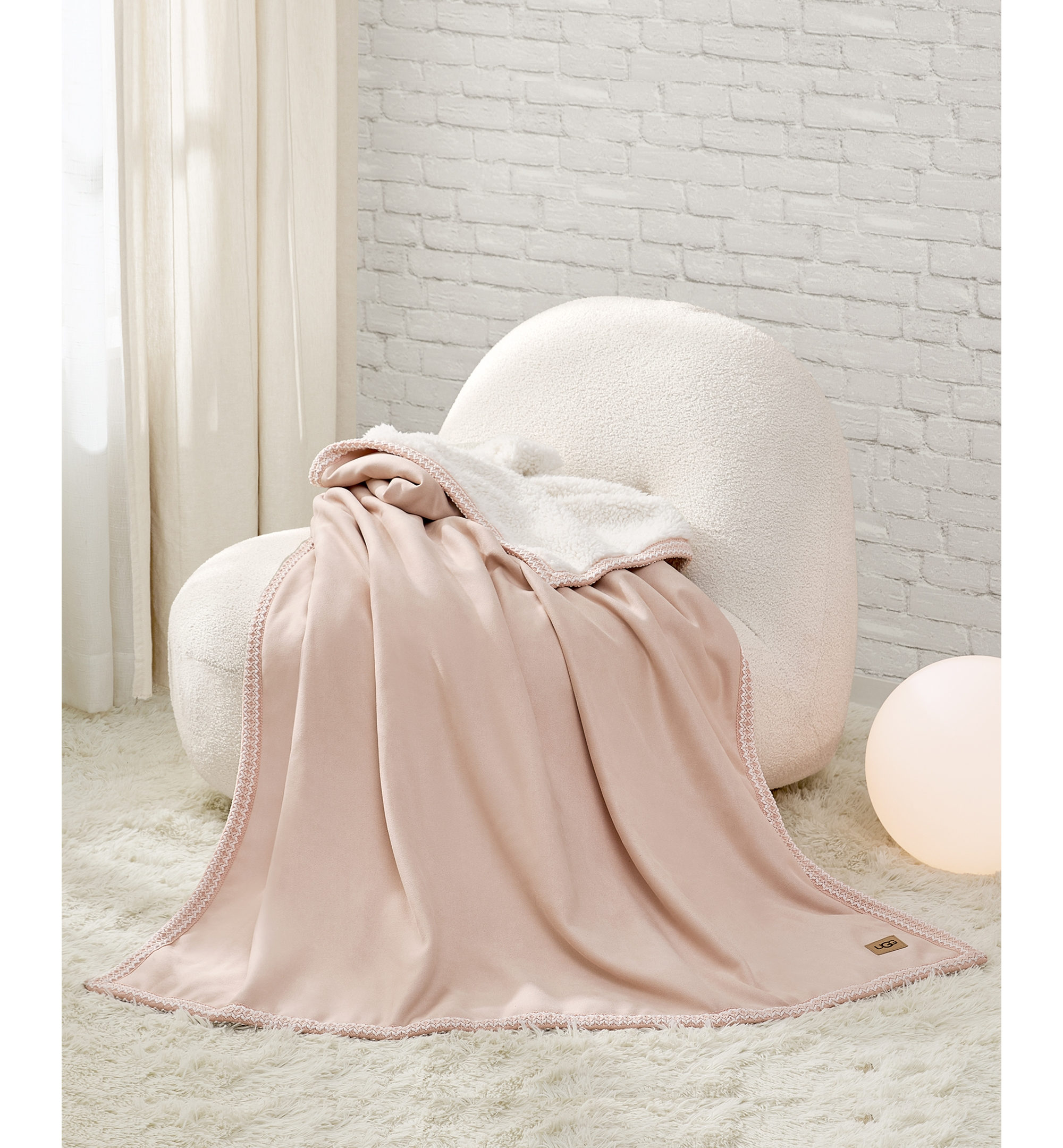 UGG® Kirkwood UGG Braid Throw, 50" x 70" - Himalayan Salt
