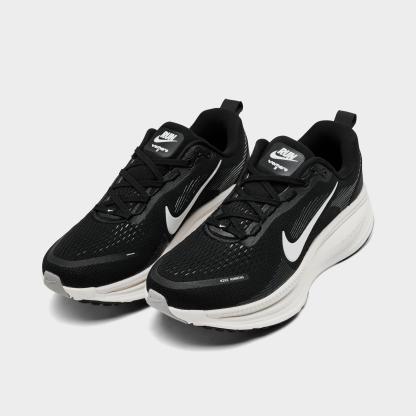 Women's Nithtke Vomero 18 Running Shoes - Part 1 - Black/Coconut Milk/Light Iron Ore/Summit White - Both shoes facing left