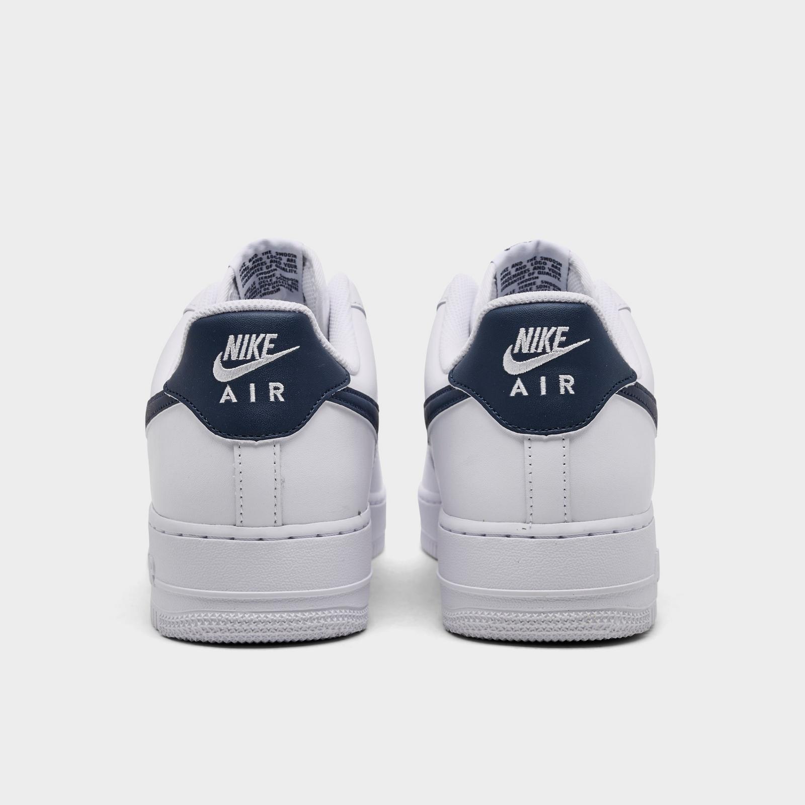 Men's Nike Air Force 1 '07 Low Casual Shoes - White/College Navy