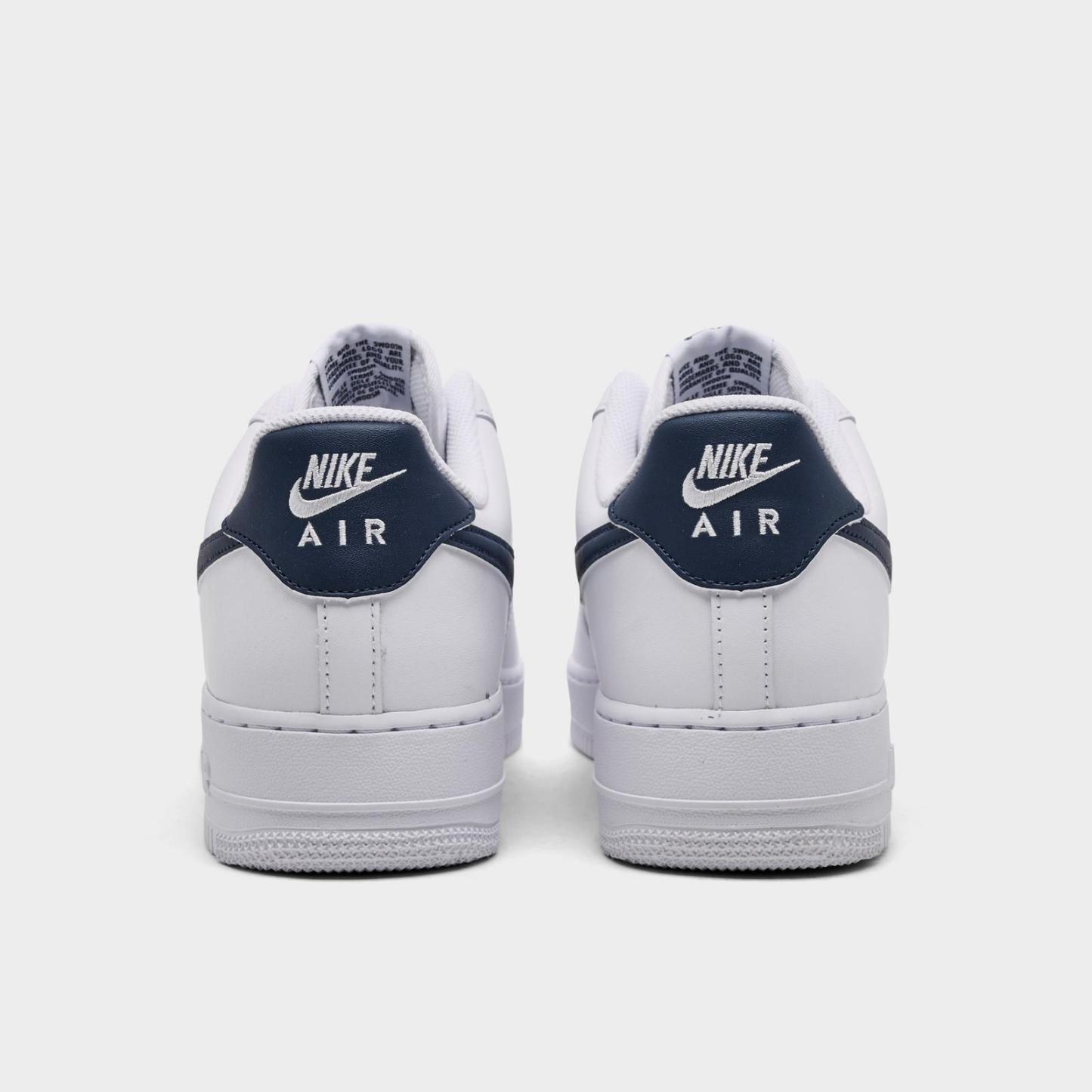 Men's Nike Air Force 1 '07 Low Casual Shoes - White/College Navy