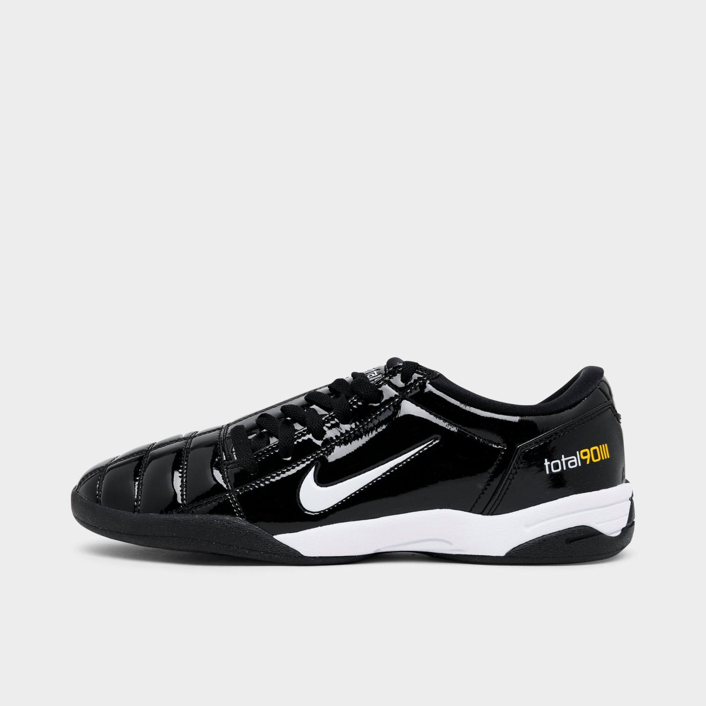 Men's Nithtke Total 90 Casual Shoes - Part 2 - Black/White/Metallic Silver - Left shoe facing left. Outside of the shoe.