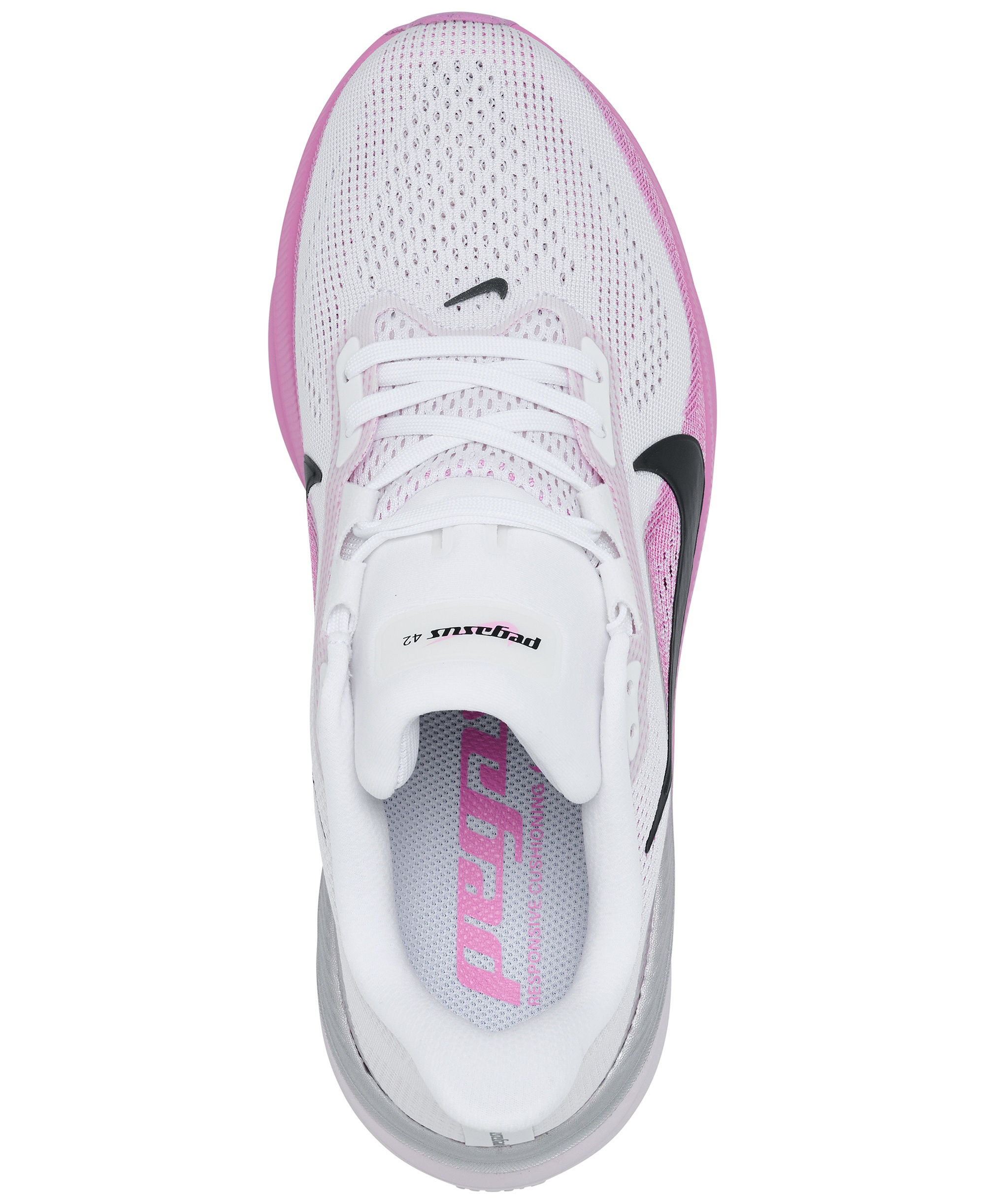 Nike Women's Pegasus 42 Running Sneakers from Finish Line - White, Black
