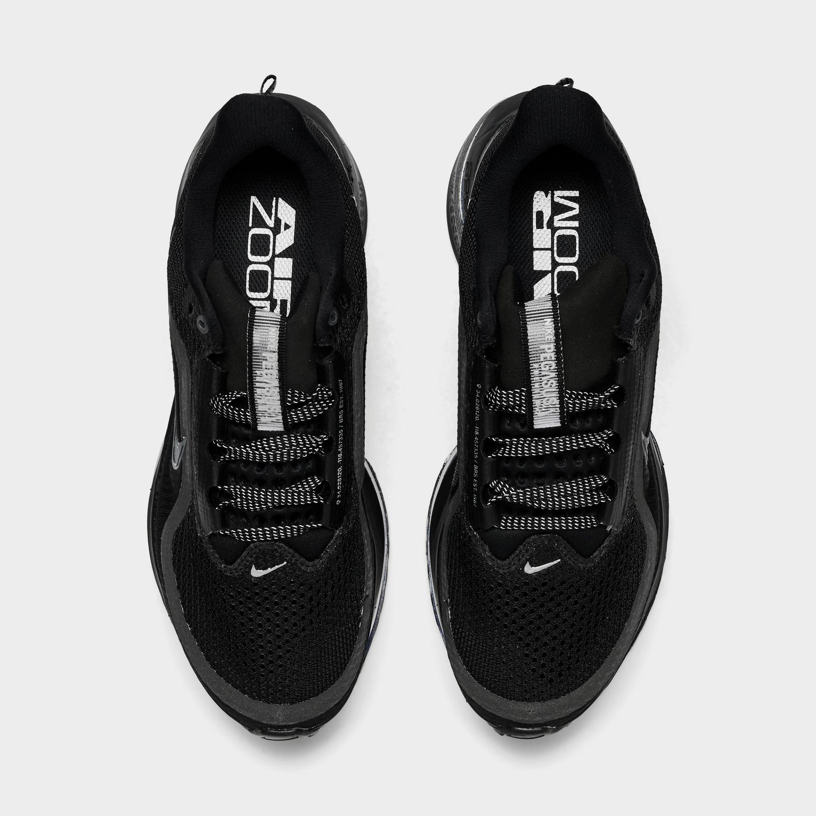 Women's Nike Pegasus Premium Running Shoes - Black/Metallic Silver/Black