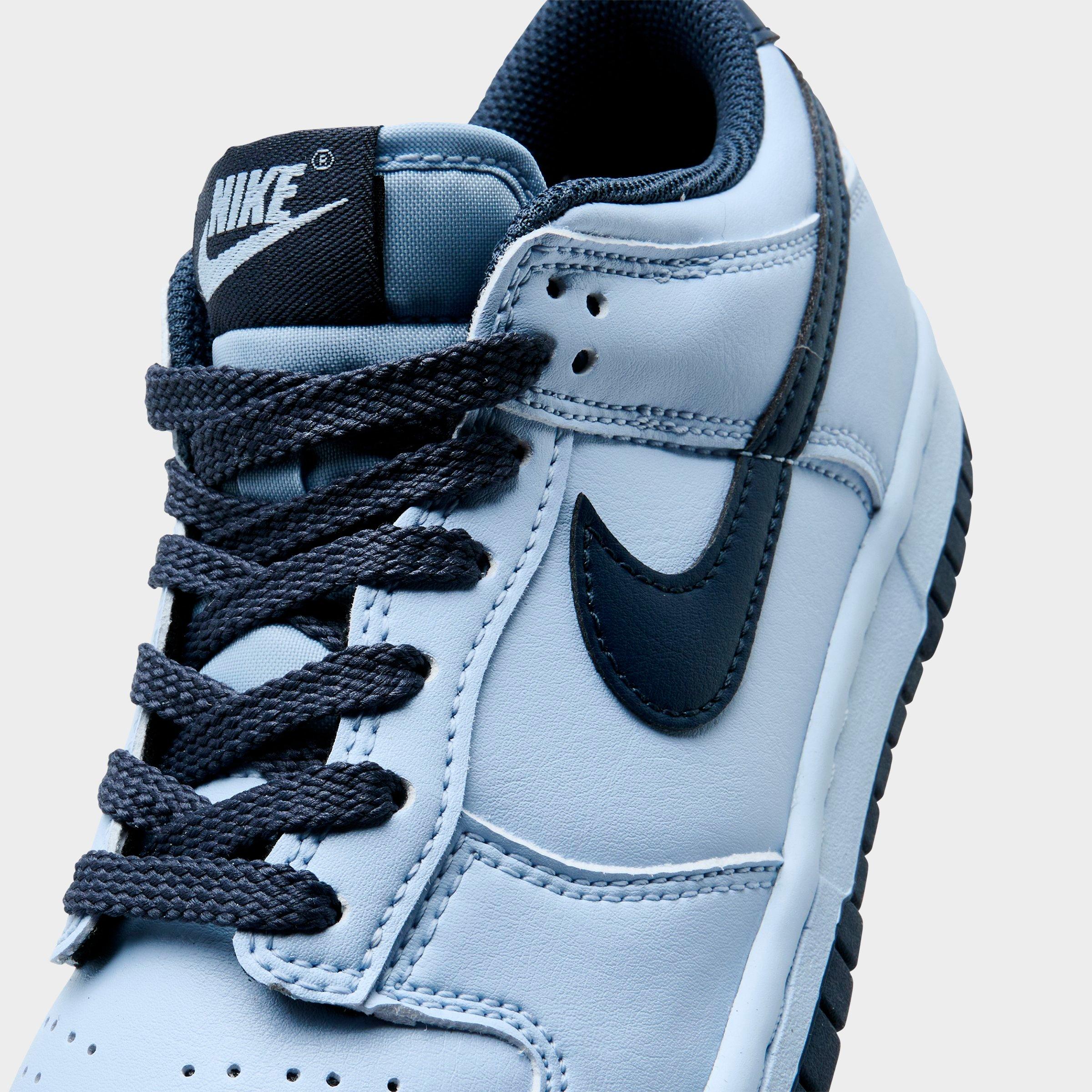 Big Kids' Nithtke Dunk Low Casual Shoes - Part 1 - Hydrogen Blue/Thunder Blue - Detail shot