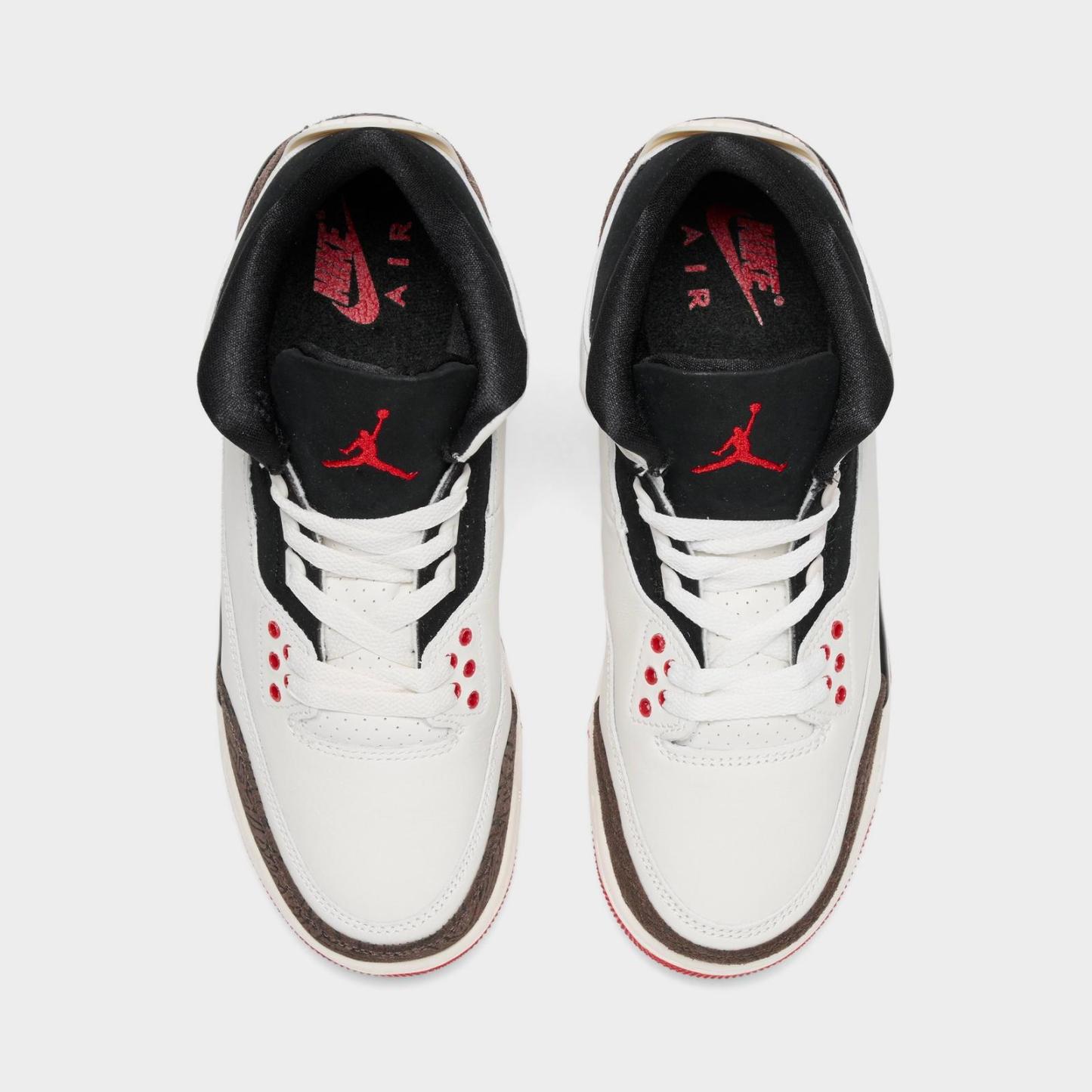 Big Kids' Air Jordan Retro 3 Basketball Shoes - Sail/Black/University Red/Pale Ivory/Palomino - view 5