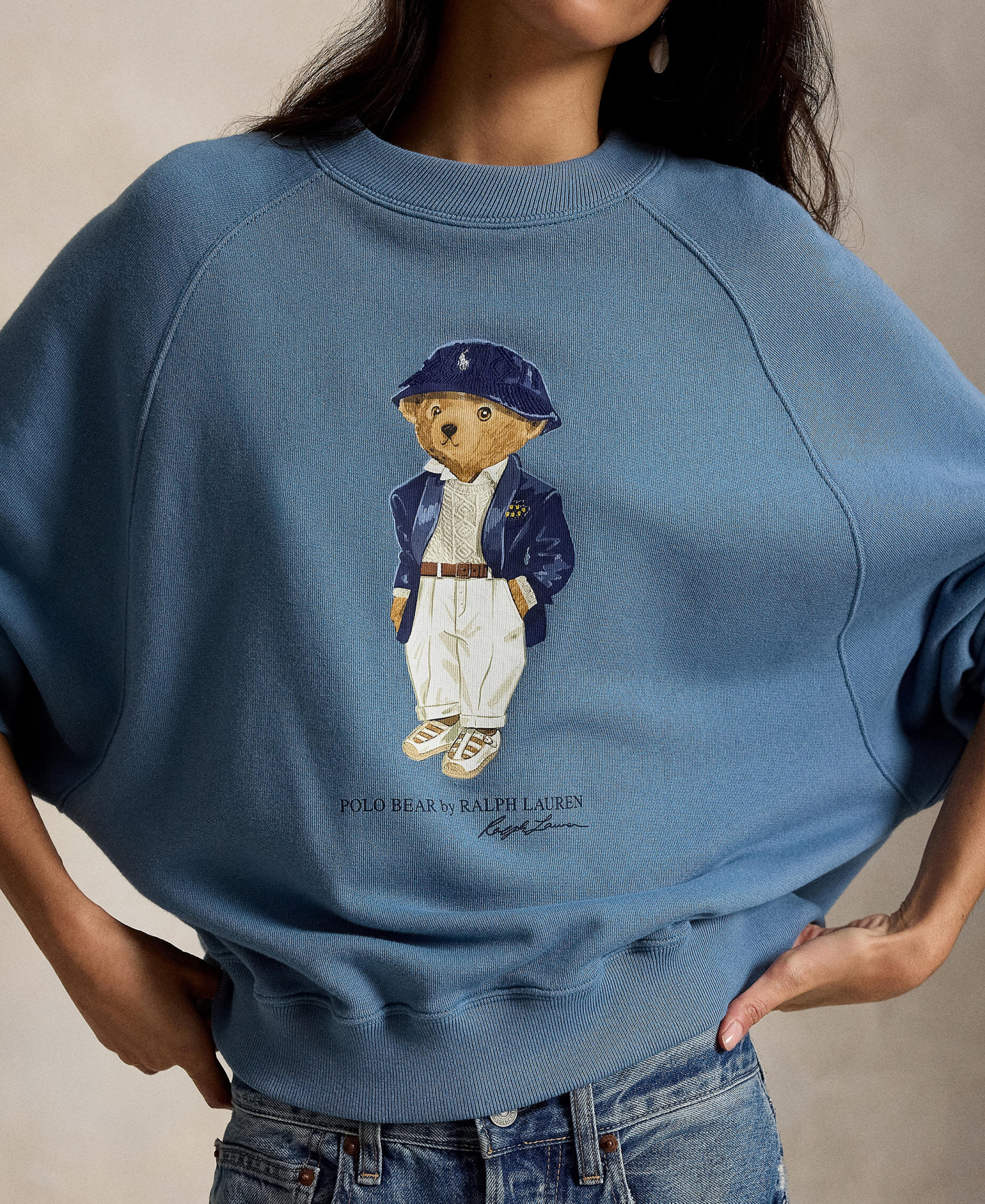 Polo Ralph Lauren Women's Polo Bear Crewneck Sweatshirt - Camp Blue
