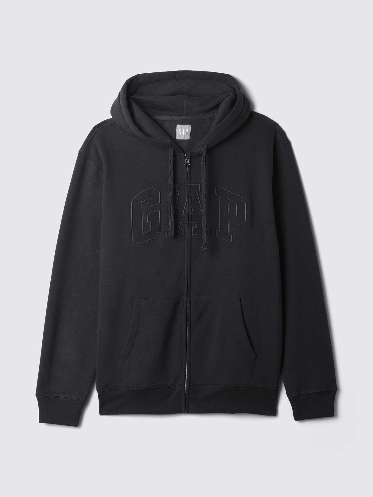 Adult VintageSoft Arch Logo Zip Hoodie - Black grey