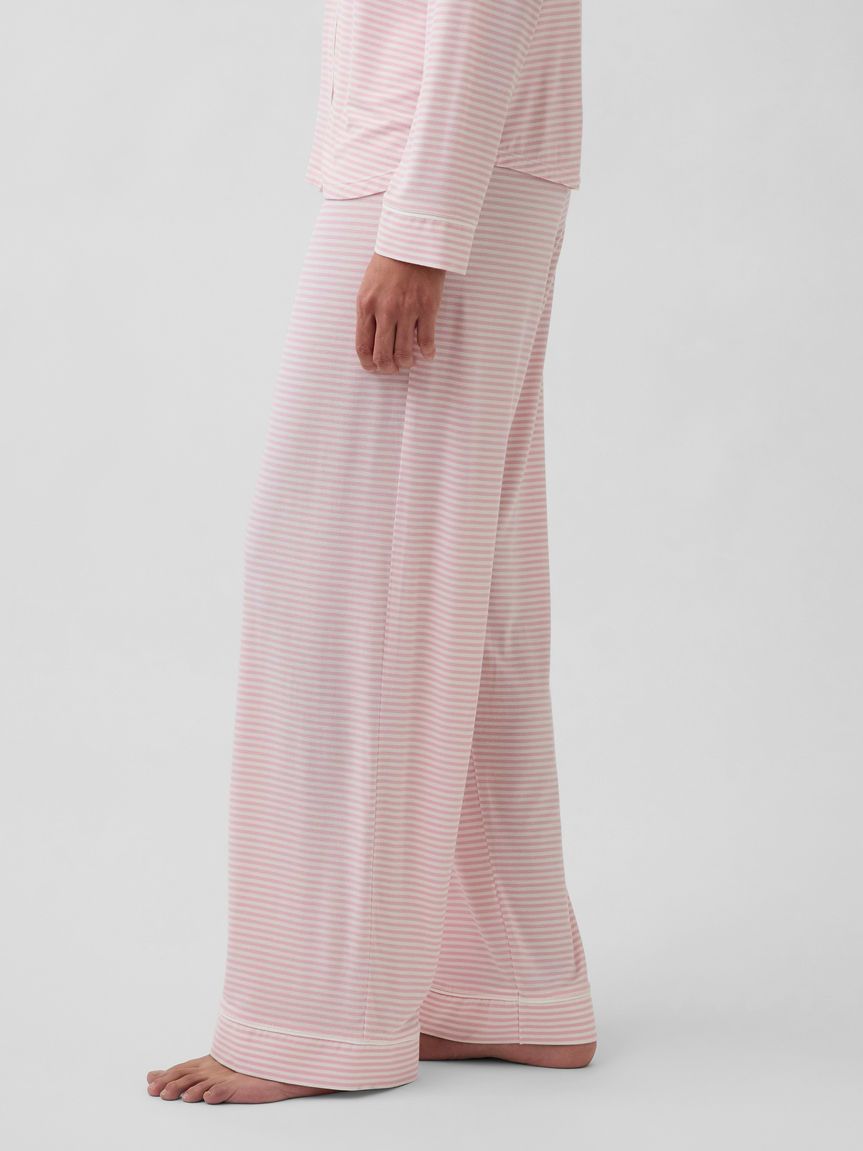 SoftMade Modal PJ Pants - Pink & white stripe
