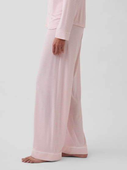 SoftMade Modal PJ Pants - Pink & white stripe