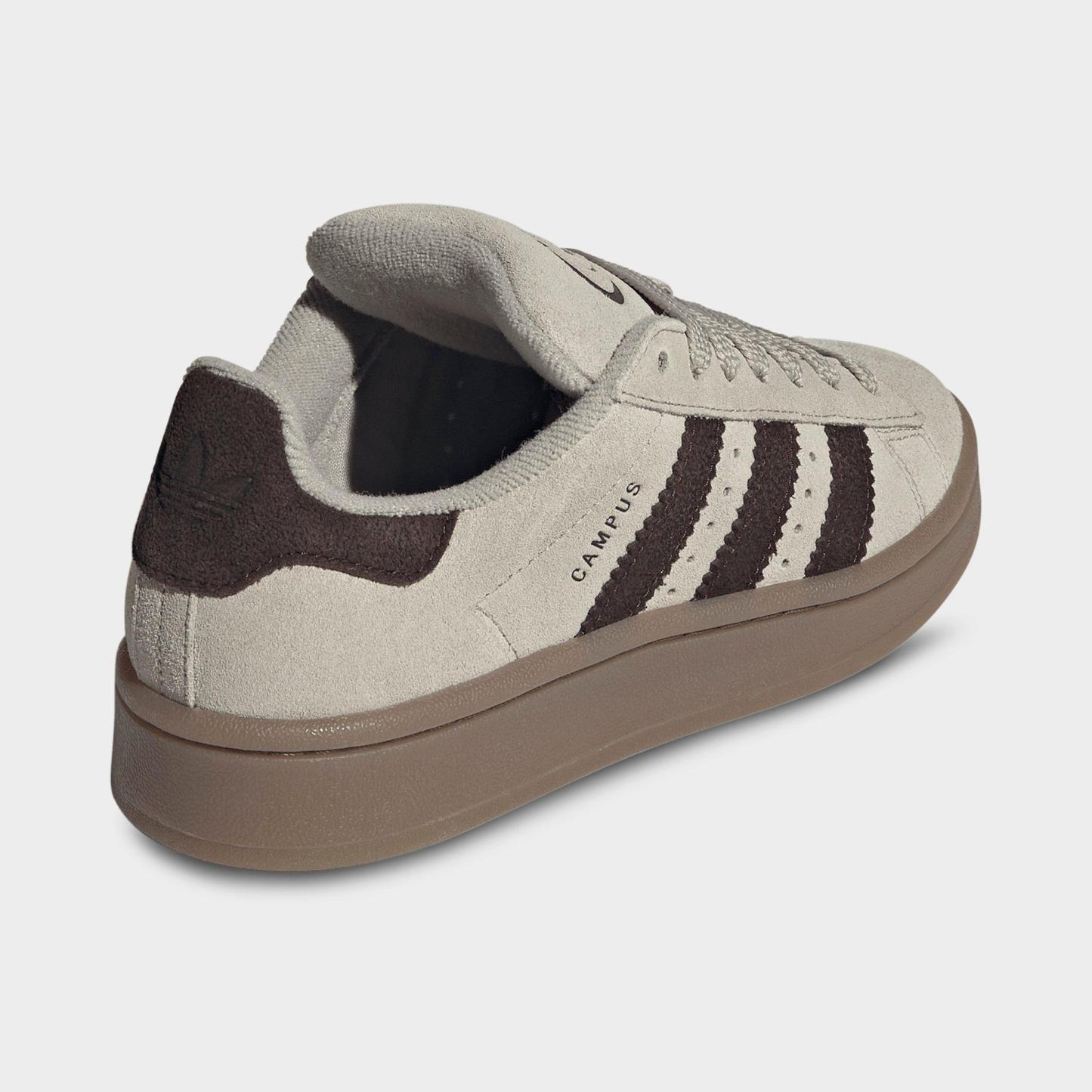 Big Kids' adidas Originals Campus 00s Casual Shoes - Sesame/Aurora Coffee/Gum - Back view