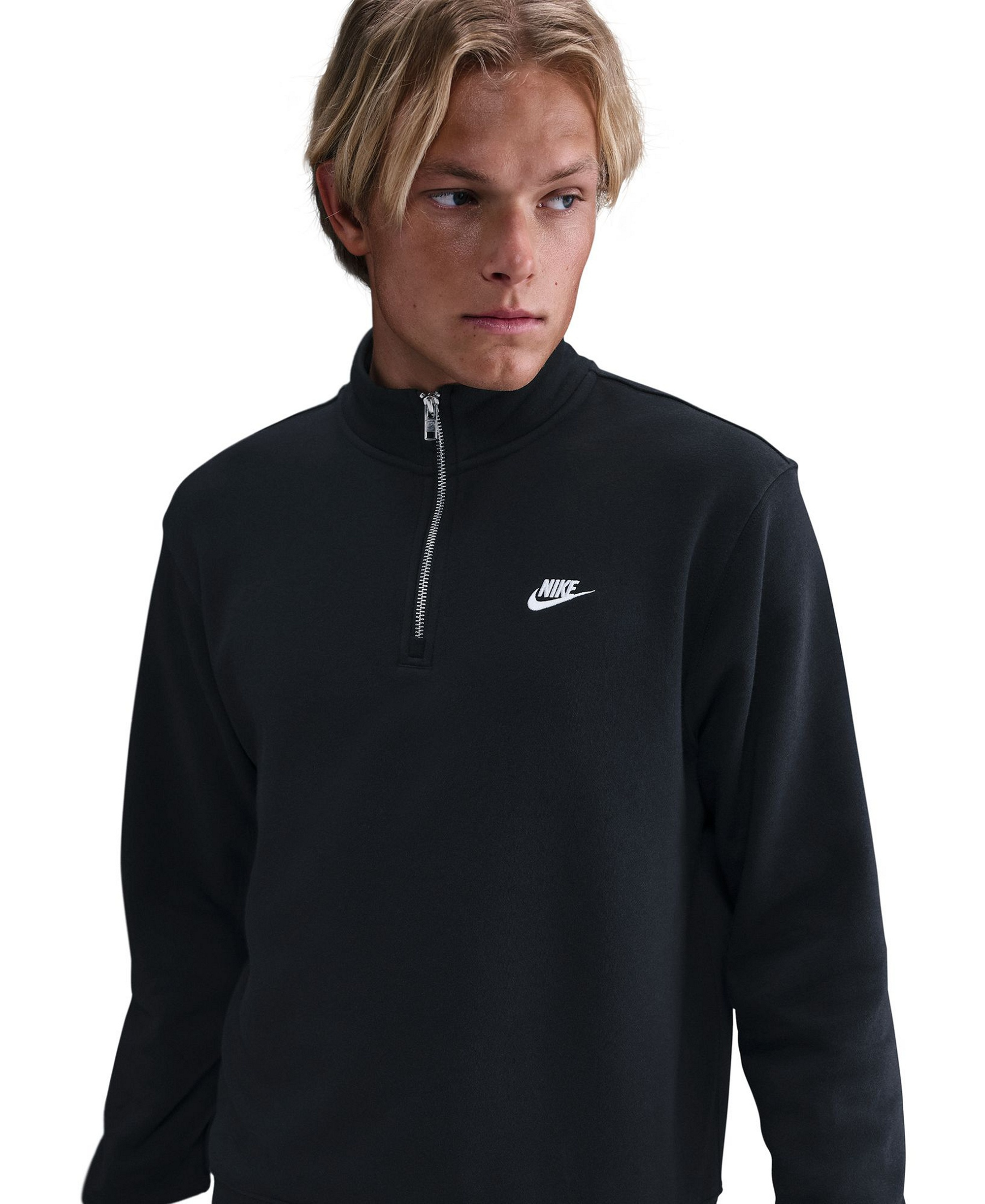 Nike Men's Sportswear Club Half-Zip Fleece Sweatshirt - Black