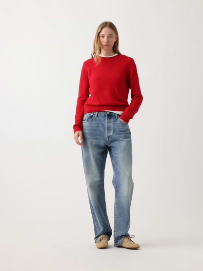 CashSoft Crew Sweater - Modern red