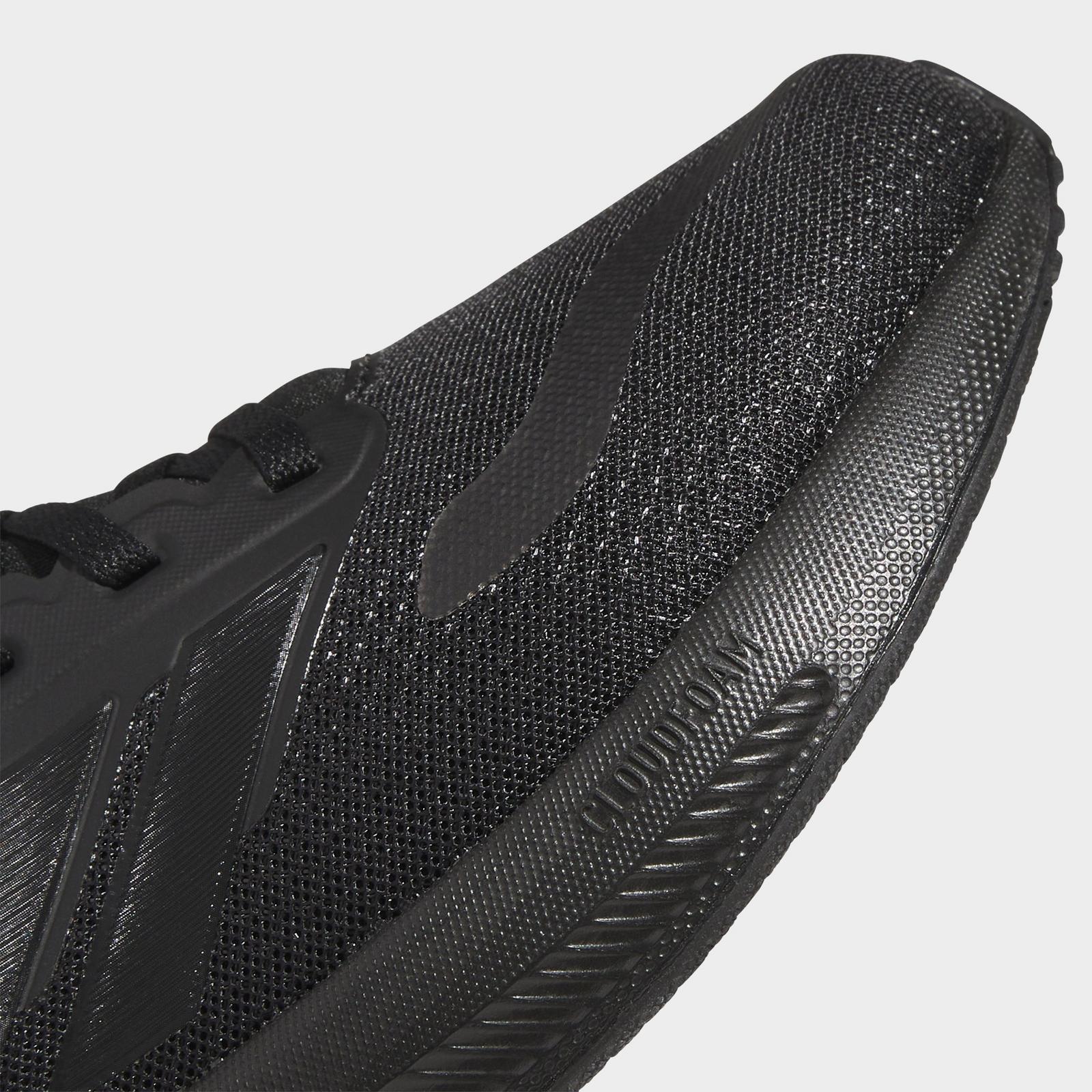 Men's adidas Runfalcon 5 Running Shoes (Wide Width) - Black/Black/White - view 3