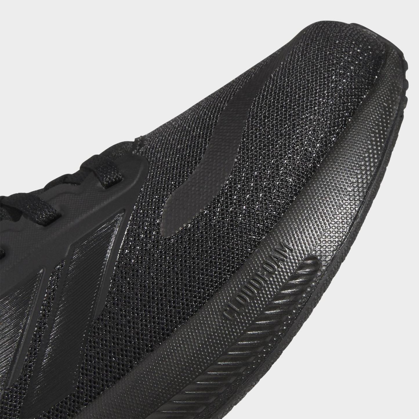 Men's adidas Runfalcon 5 Running Shoes (Wide Width) - Black/Black/White - view 3