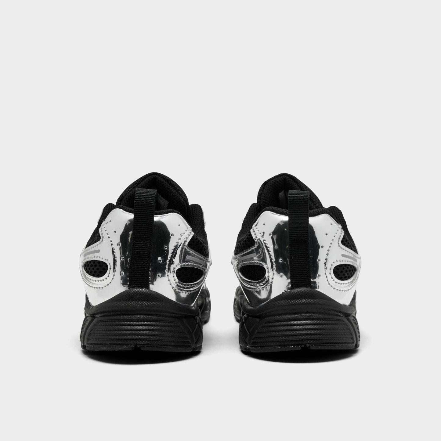 Little Kids' Nithtke V5 RNR Casual Shoes - Black/Metallic Silver - Back view