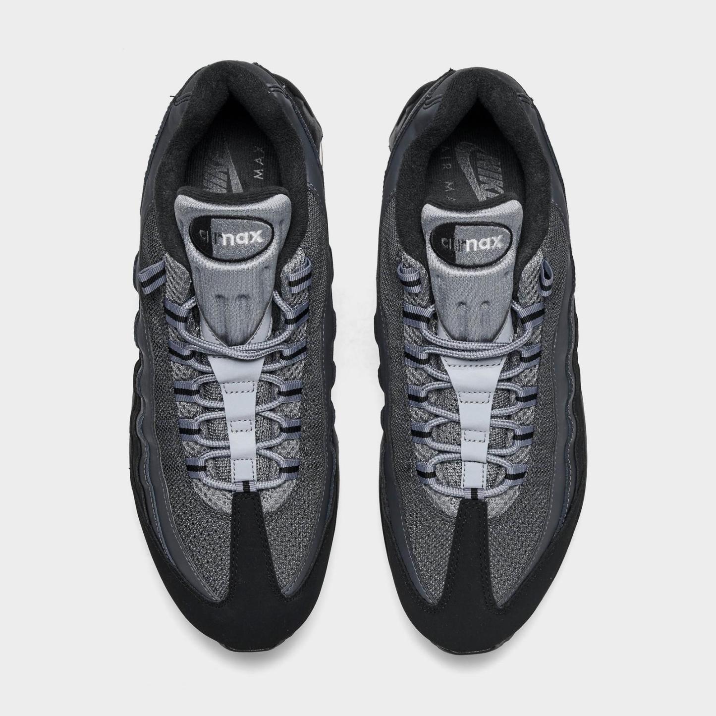 Men's Nike Air Max 95 Big Bubble Casual Shoes - Black/Lime Blast/Anthracite/Metallic Silver