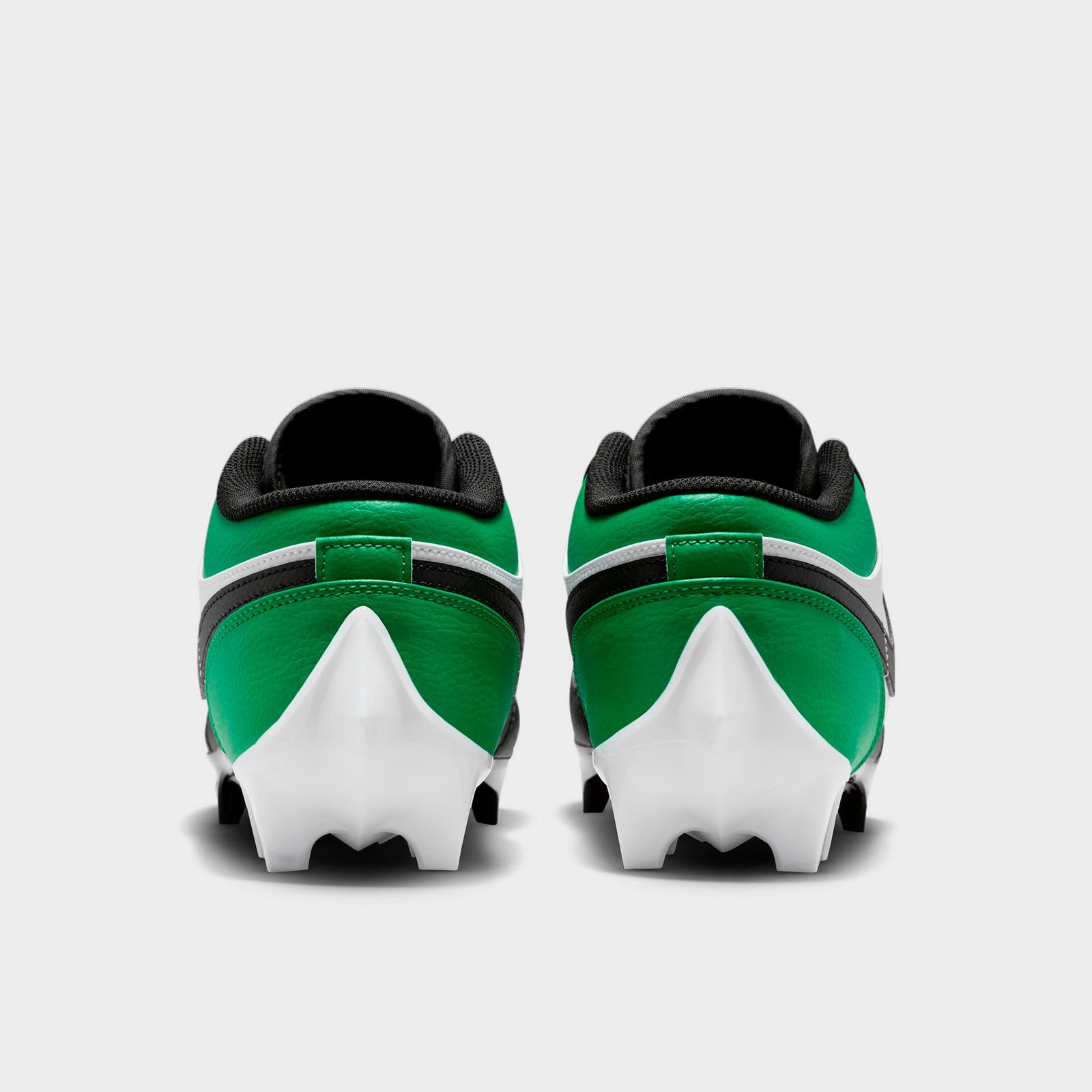 Men's Jordan 1 Low TD Football Cleats - Black/White/Lucky Green - view 4