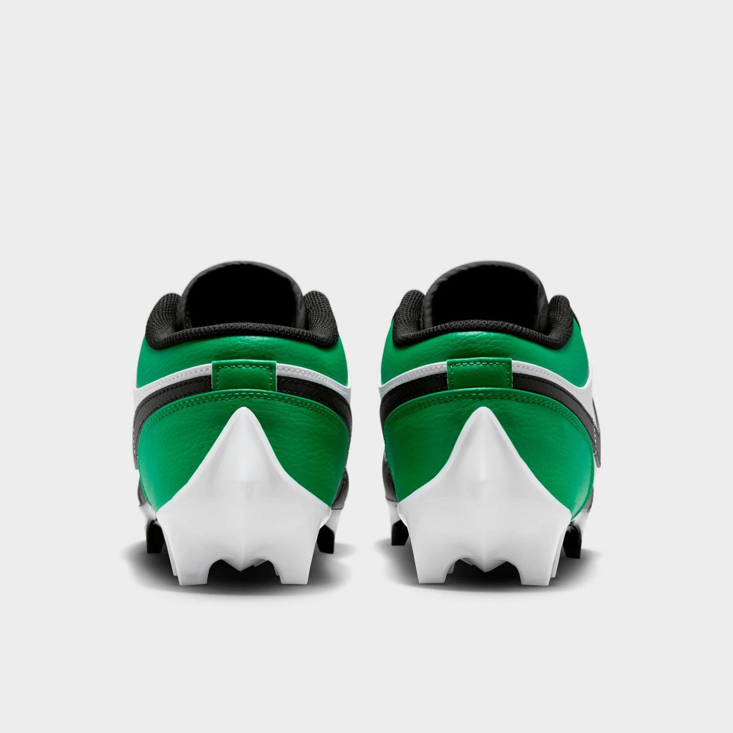 Men's Jordan 1 Low TD Football Cleats - Black/White/Lucky Green - view 4