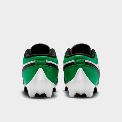 Men's Jordan 1 Low TD Football Cleats - Black/White/Lucky Green - view 4