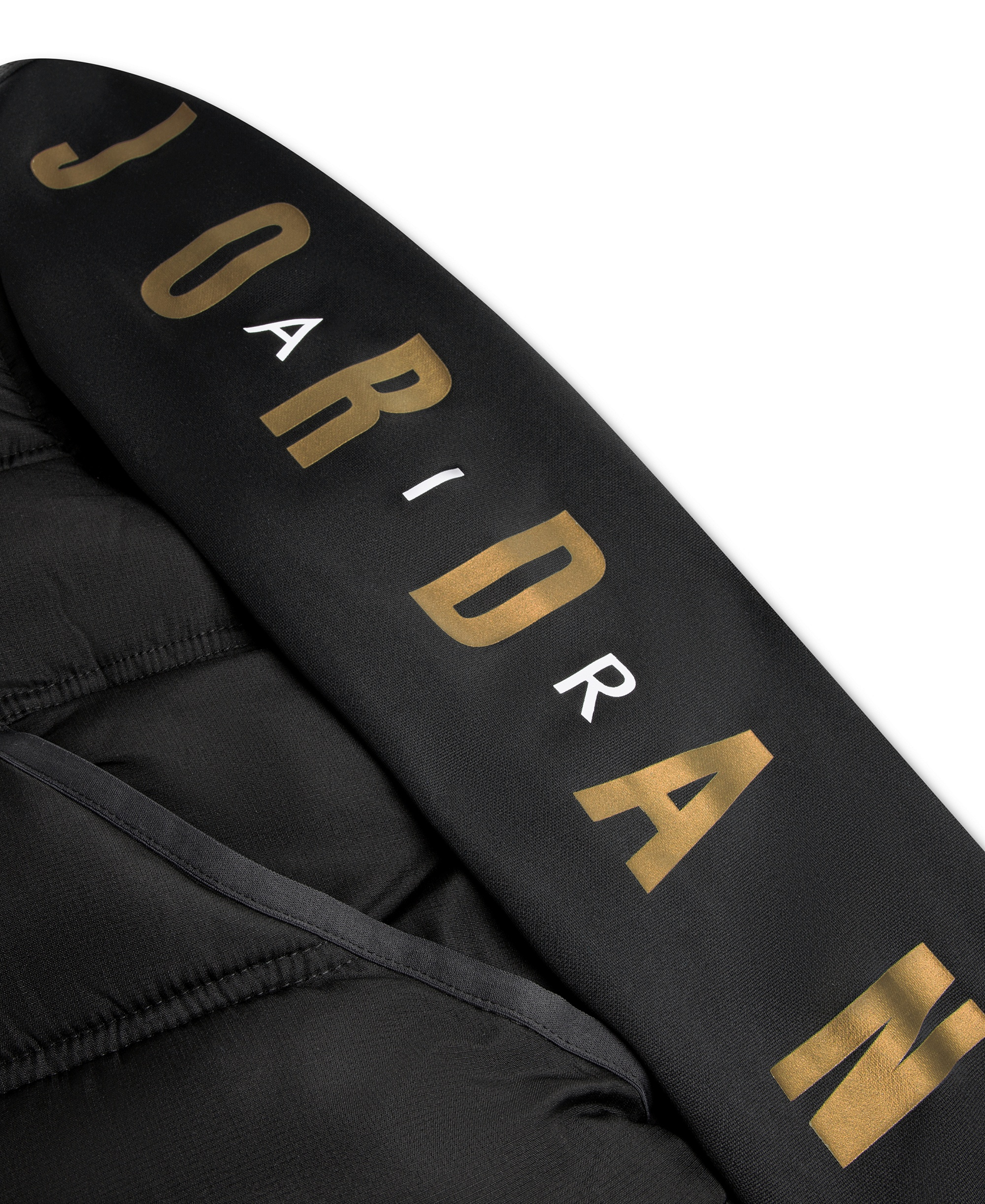 Jordan Boys' 8-20 Layered-Look Hooded Jacket - Black/Gold