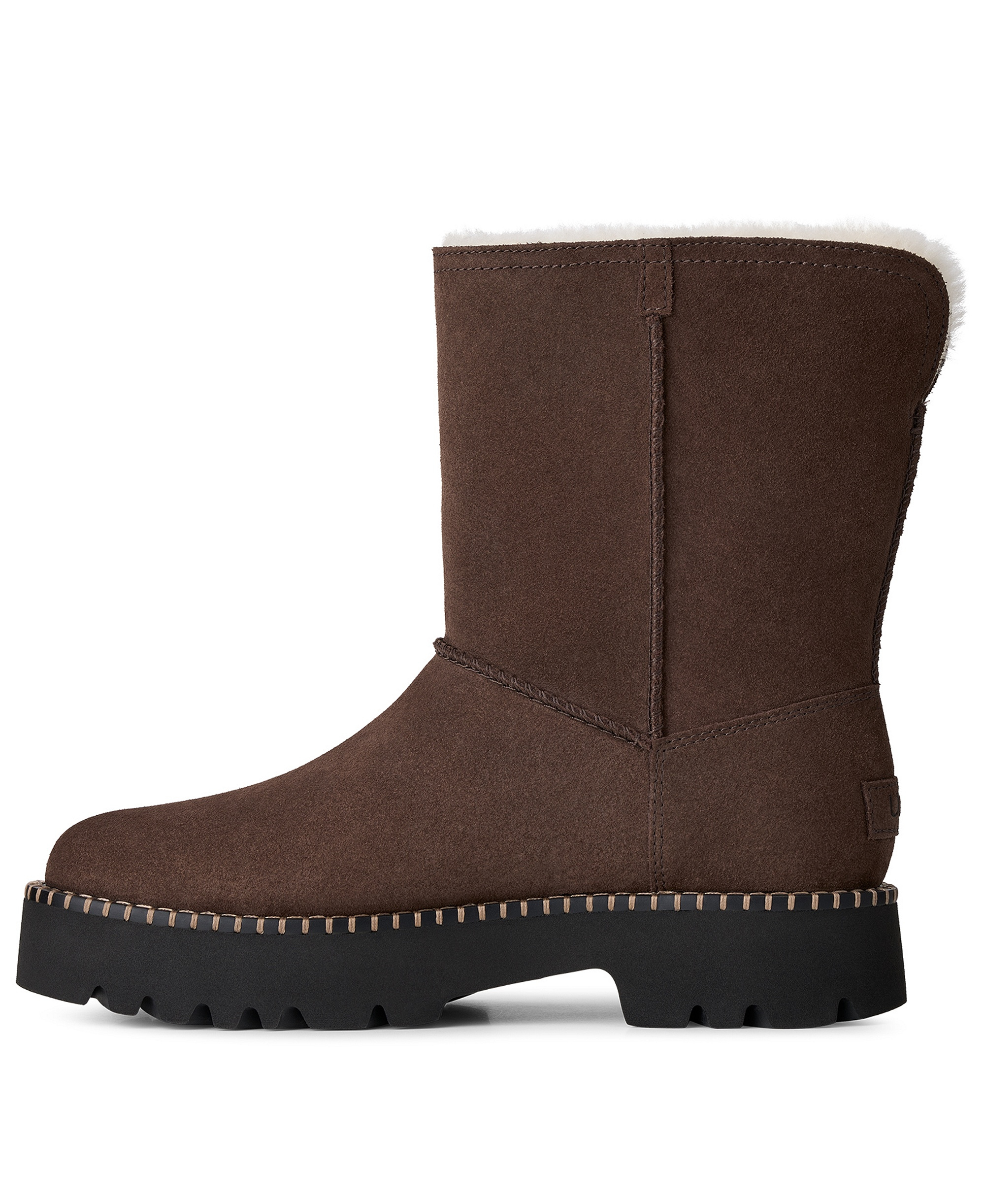 UGG® Women's Uptowner Round Toe Short Booties - Burnt Cedar